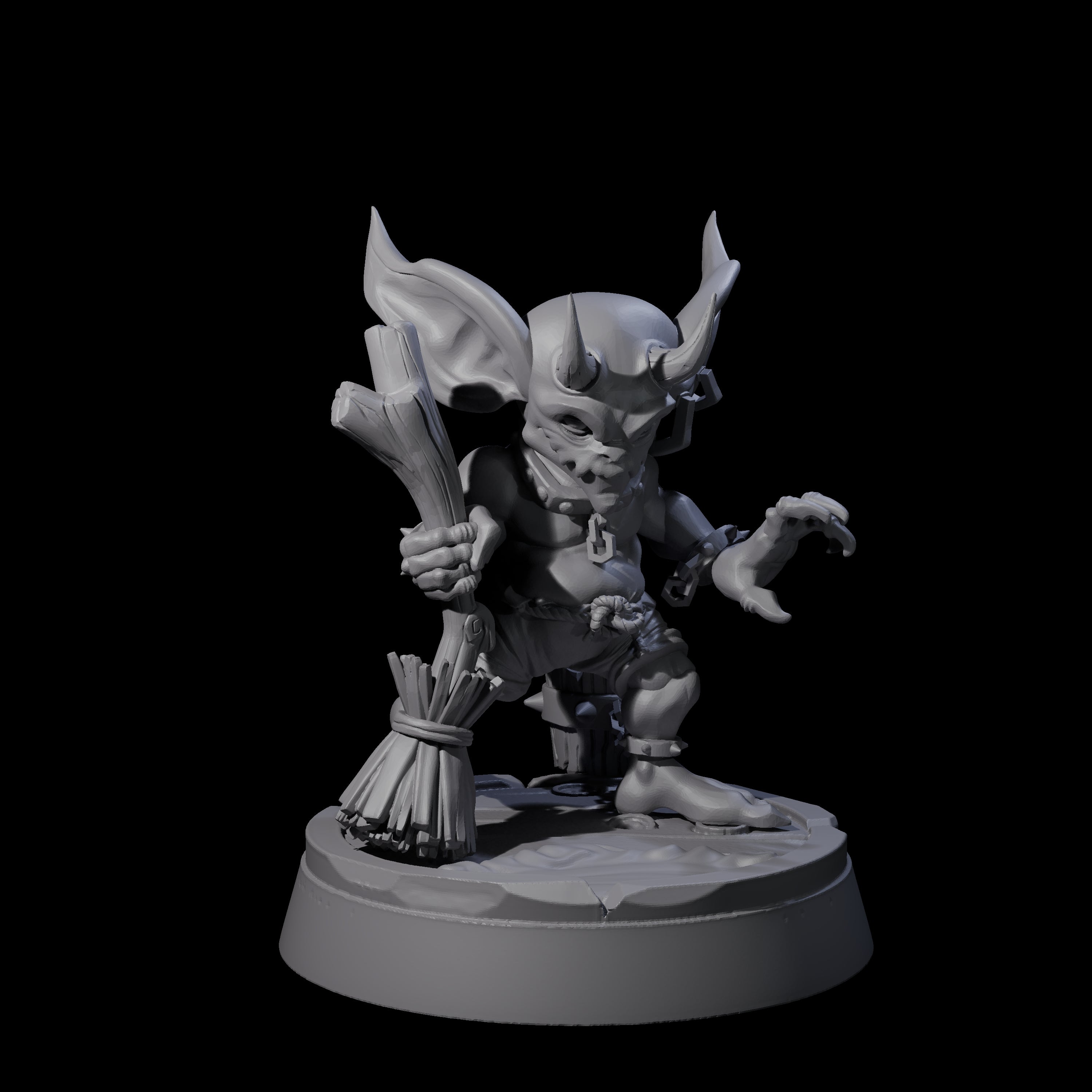 Menial Imp Deck Scrubber A Miniature for Dungeons and Dragons, Pathfinder or other TTRPGs