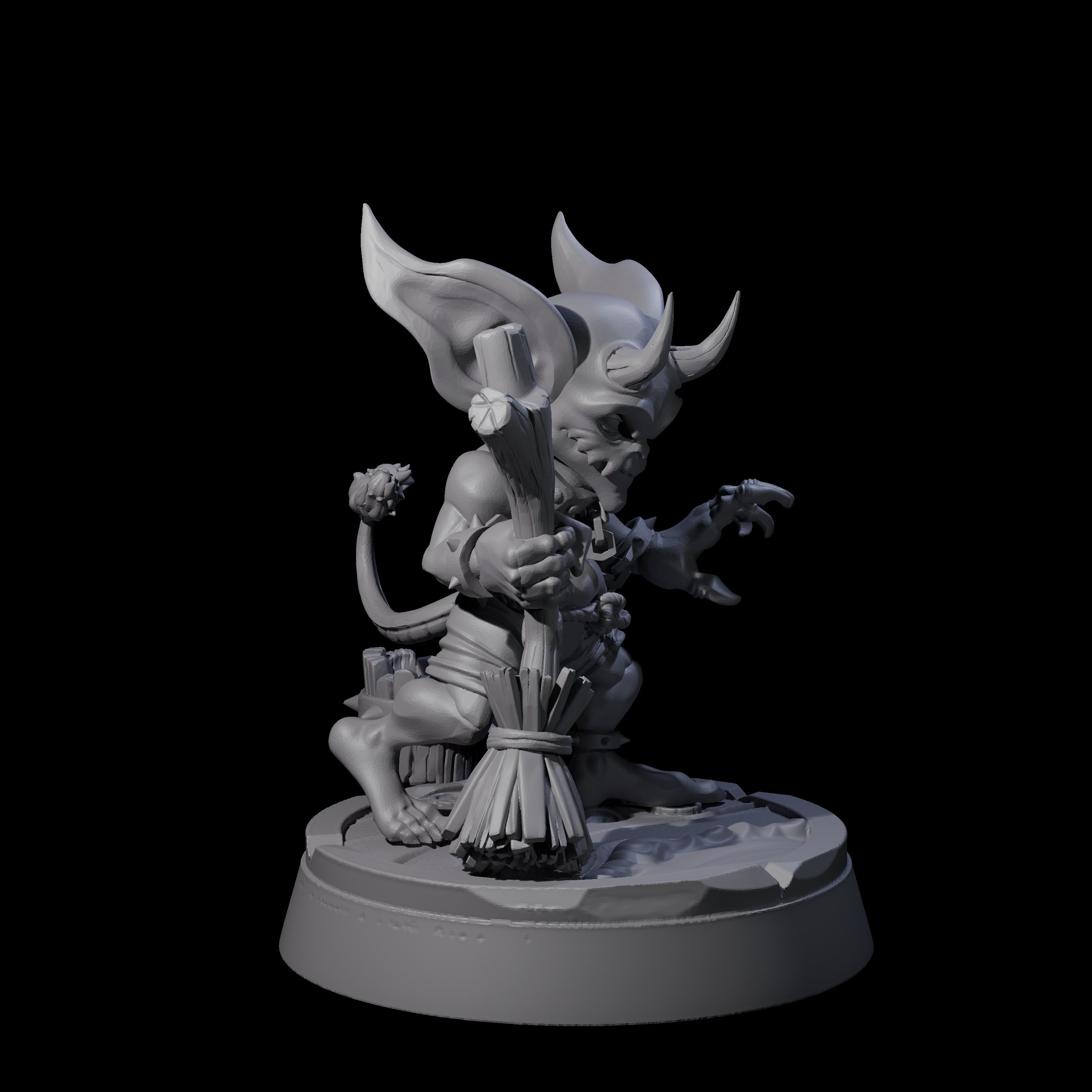 Menial Imp Deck Scrubber A Miniature for Dungeons and Dragons, Pathfinder or other TTRPGs