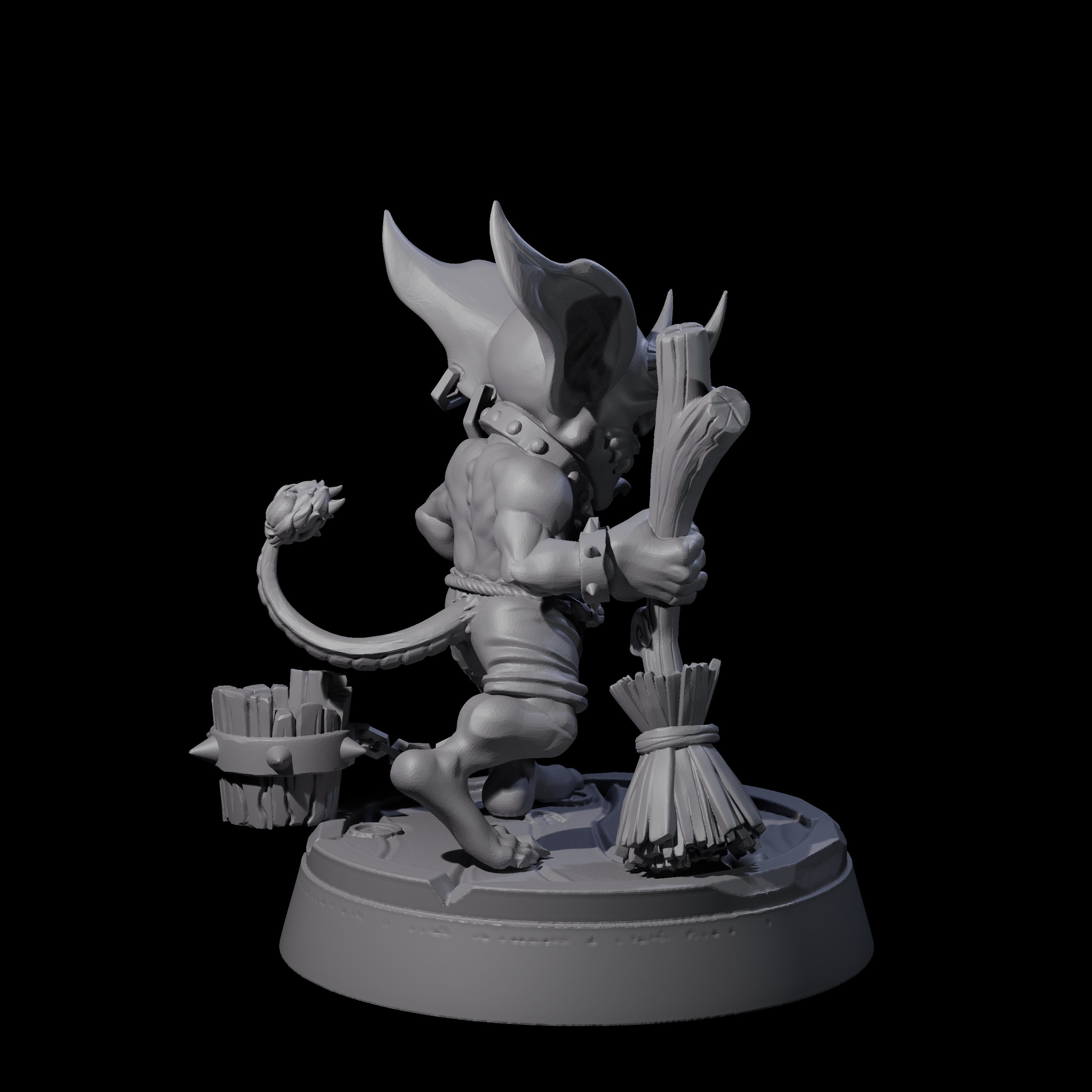 Menial Imp Deck Scrubber A Miniature for Dungeons and Dragons, Pathfinder or other TTRPGs