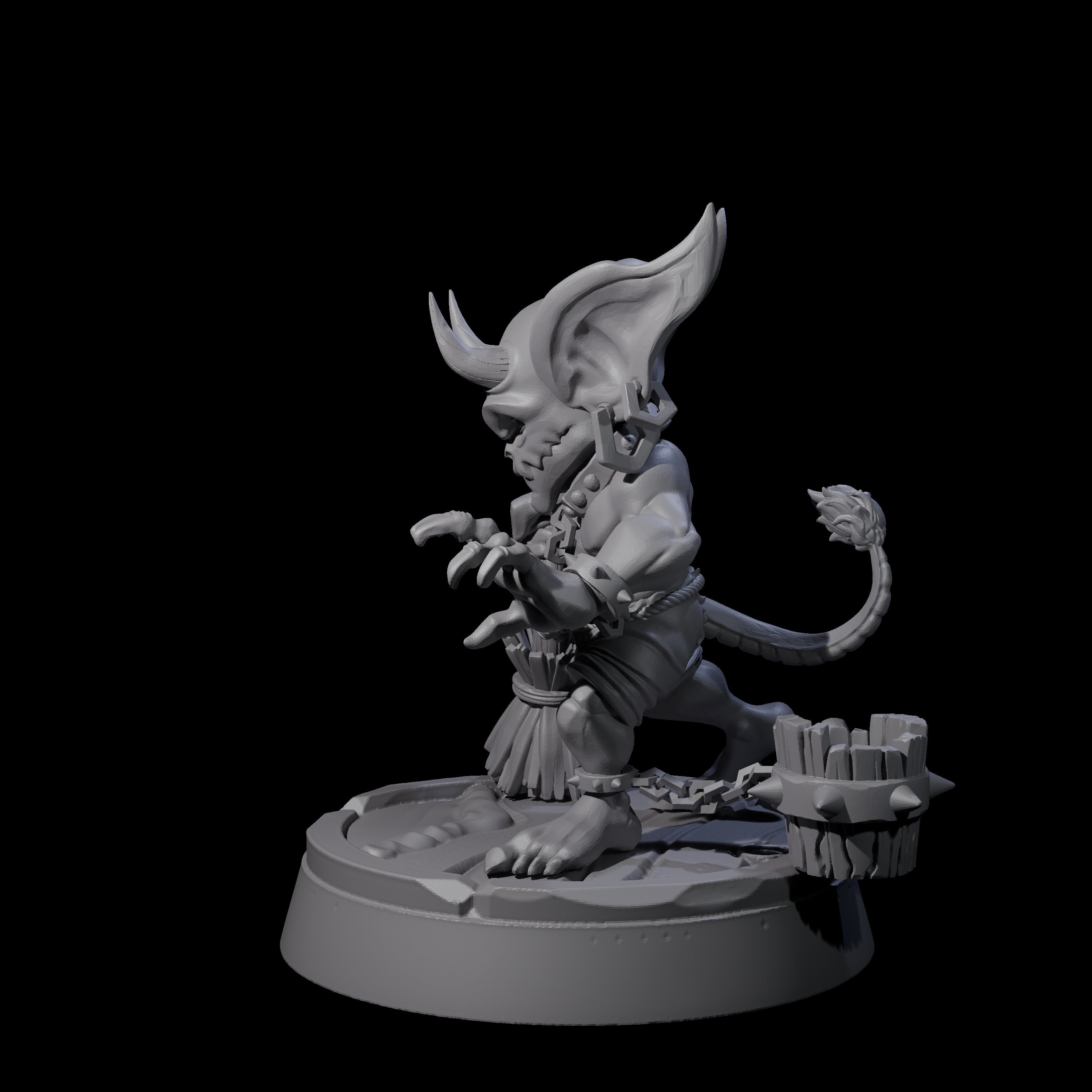 Menial Imp Deck Scrubber A Miniature for Dungeons and Dragons, Pathfinder or other TTRPGs