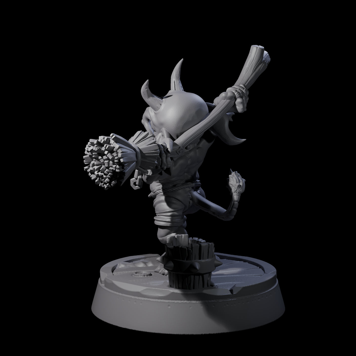Menial Imp Deck Scrubber B Miniature for Dungeons and Dragons, Pathfinder or other TTRPGs