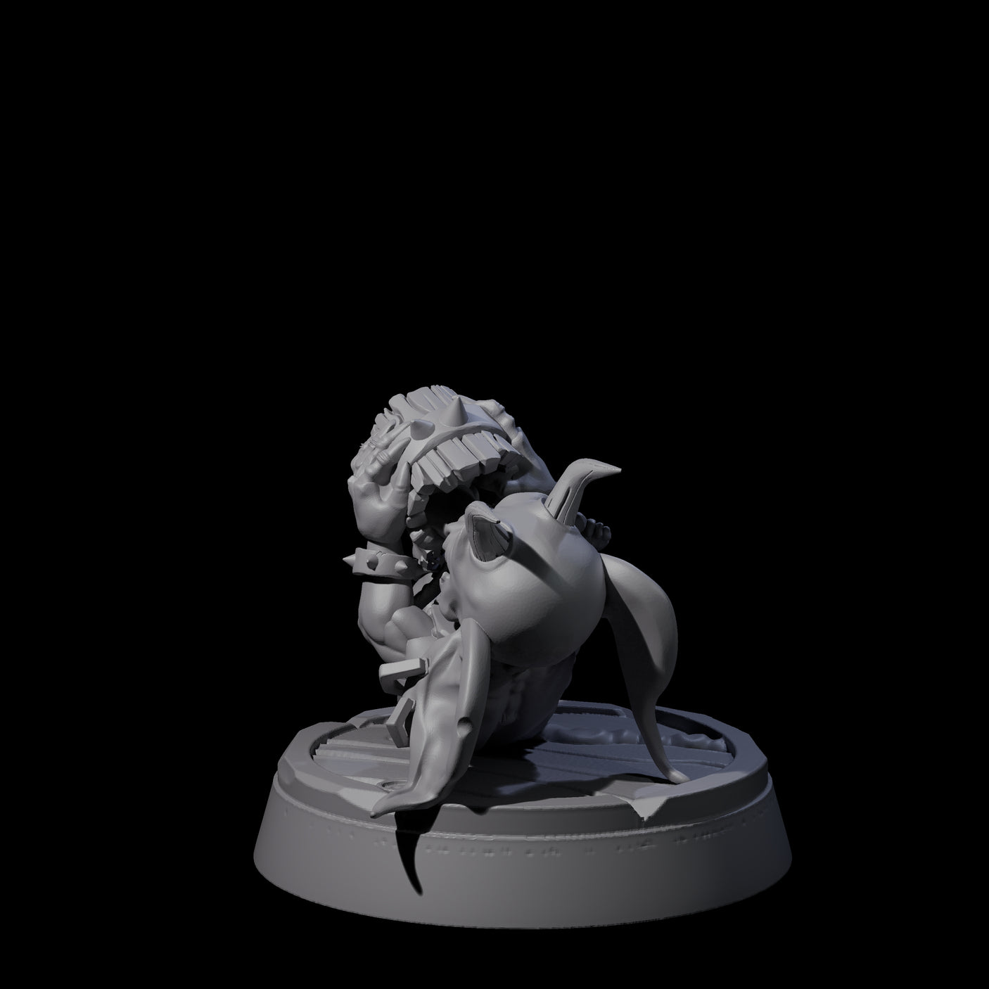 Menial Imp Deck Scrubber C Miniature for Dungeons and Dragons, Pathfinder or other TTRPGs