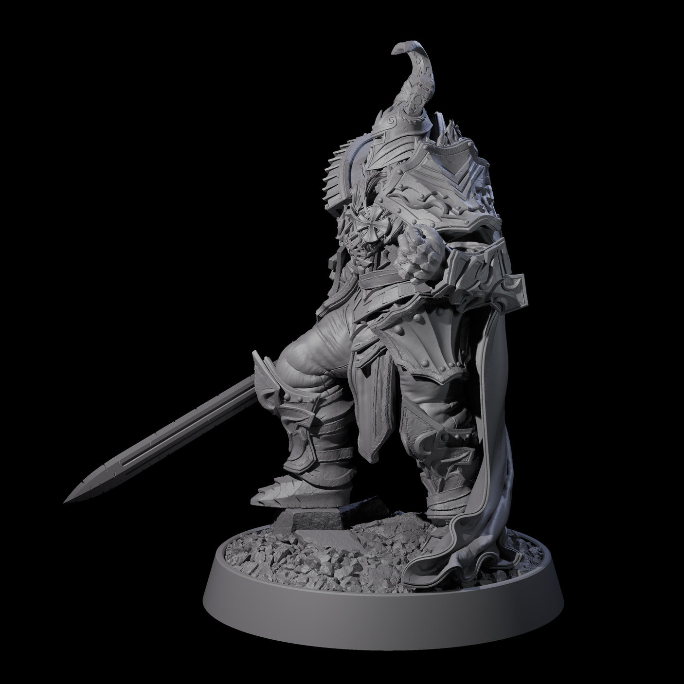 Mercenary of the Golden Circle A Miniature for Dungeons and Dragons, Pathfinder or other TTRPGs