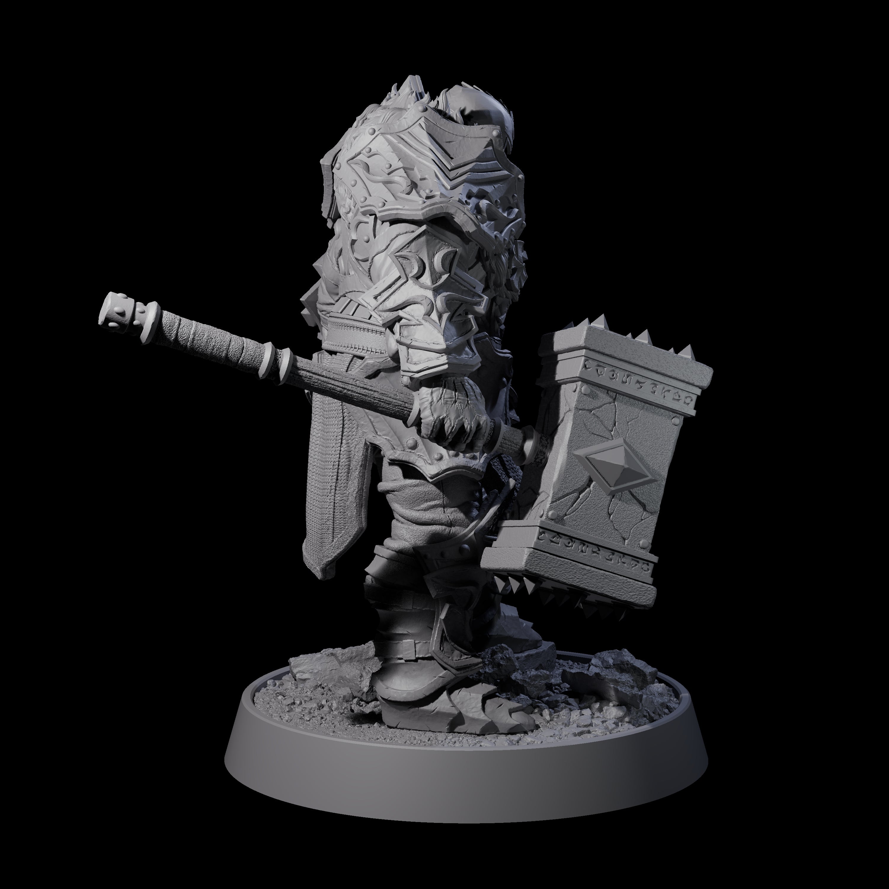 Mercenary of the Golden Circle C Miniature for Dungeons and Dragons, Pathfinder or other TTRPGs