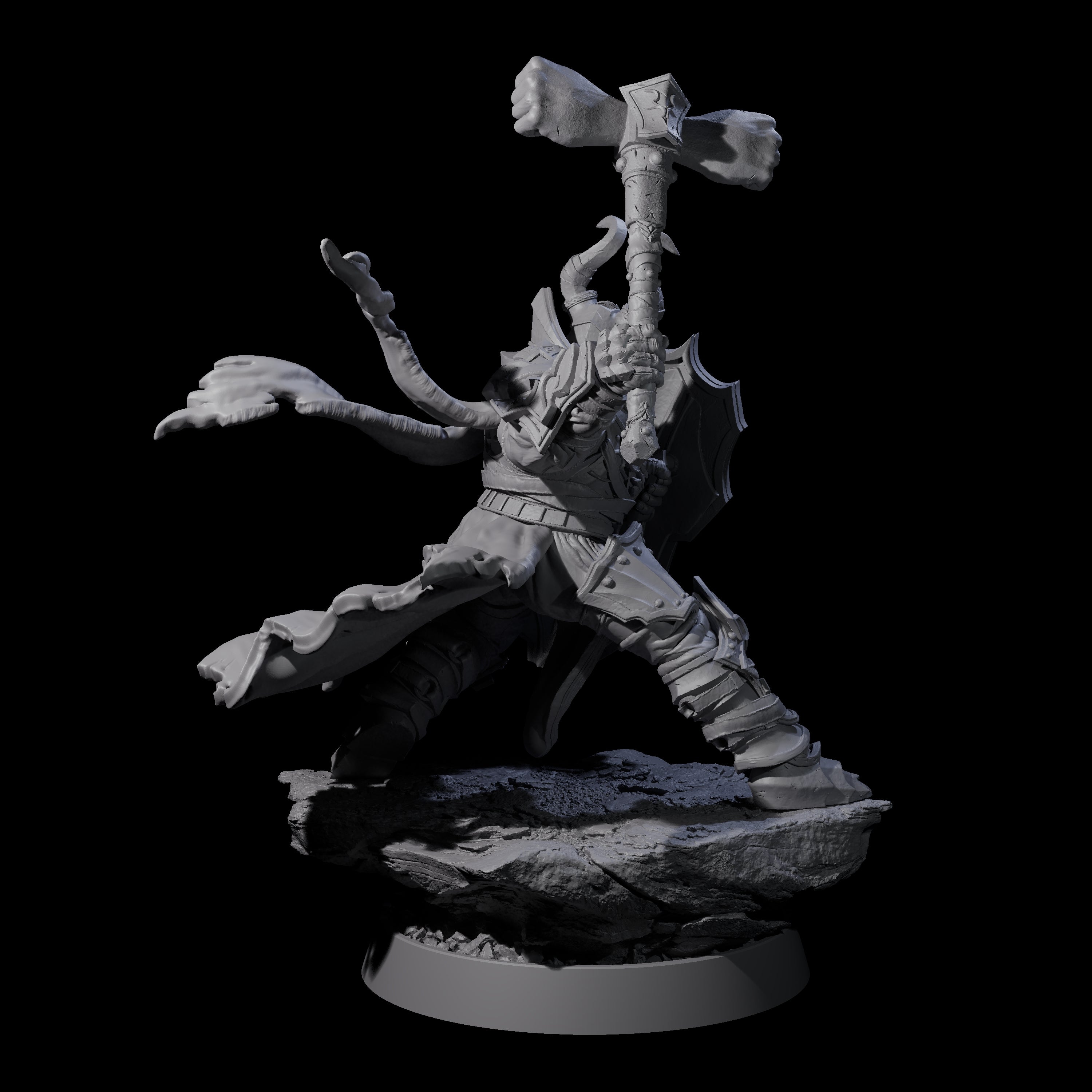 Mercenary of the Golden Circle D Miniature for Dungeons and Dragons, Pathfinder or other TTRPGs