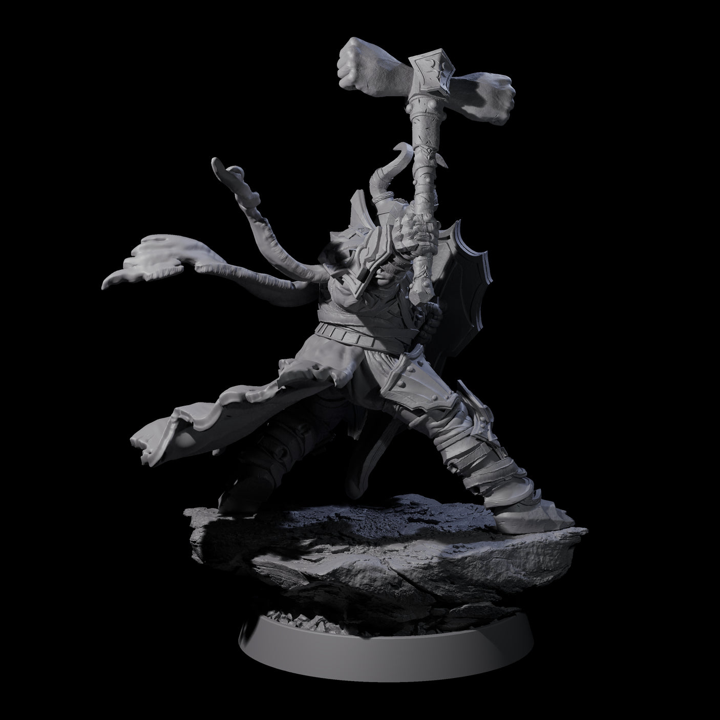 Mercenary of the Golden Circle D Miniature for Dungeons and Dragons, Pathfinder or other TTRPGs