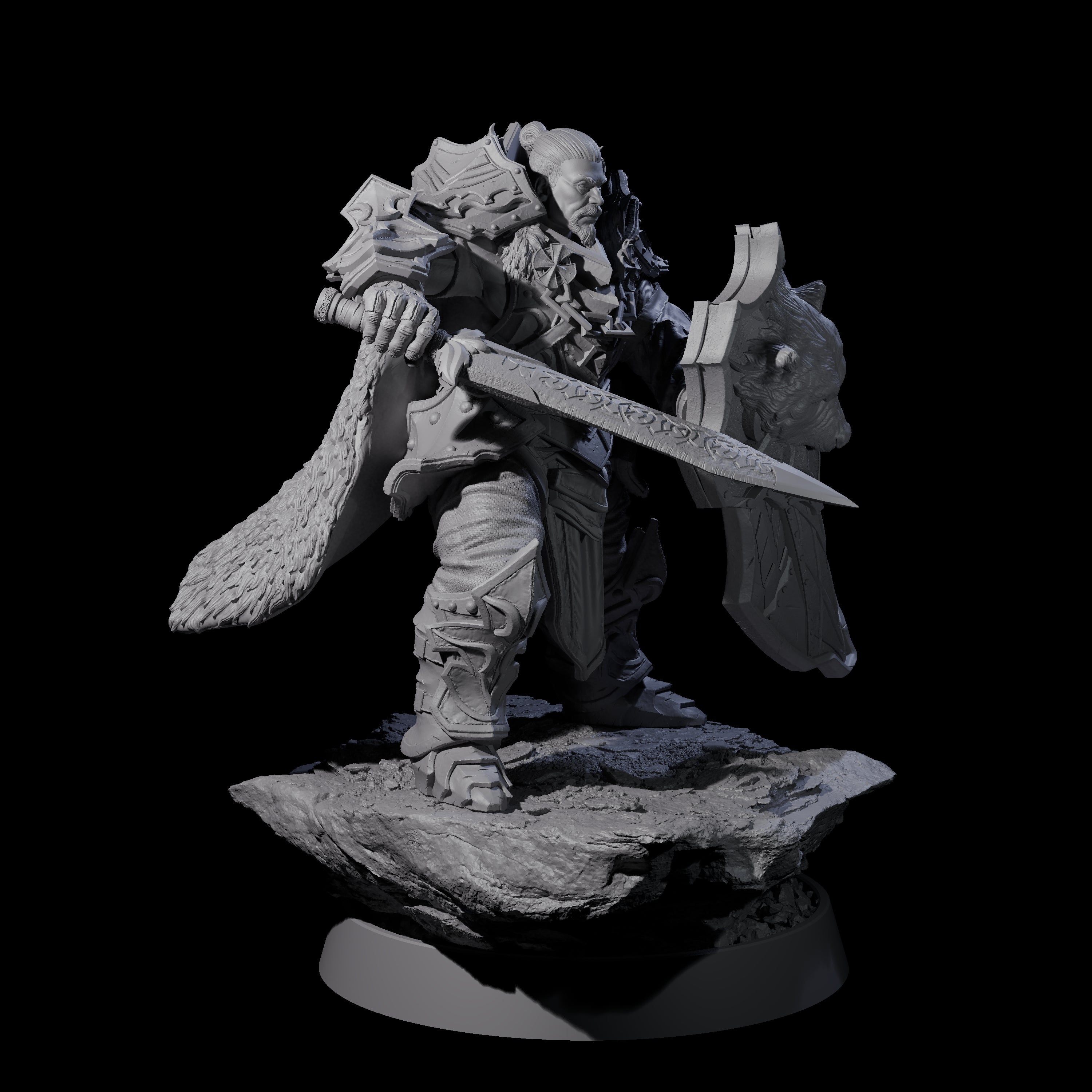Mercenary of the Golden Circle G Miniature for Dungeons and Dragons, Pathfinder or other TTRPGs