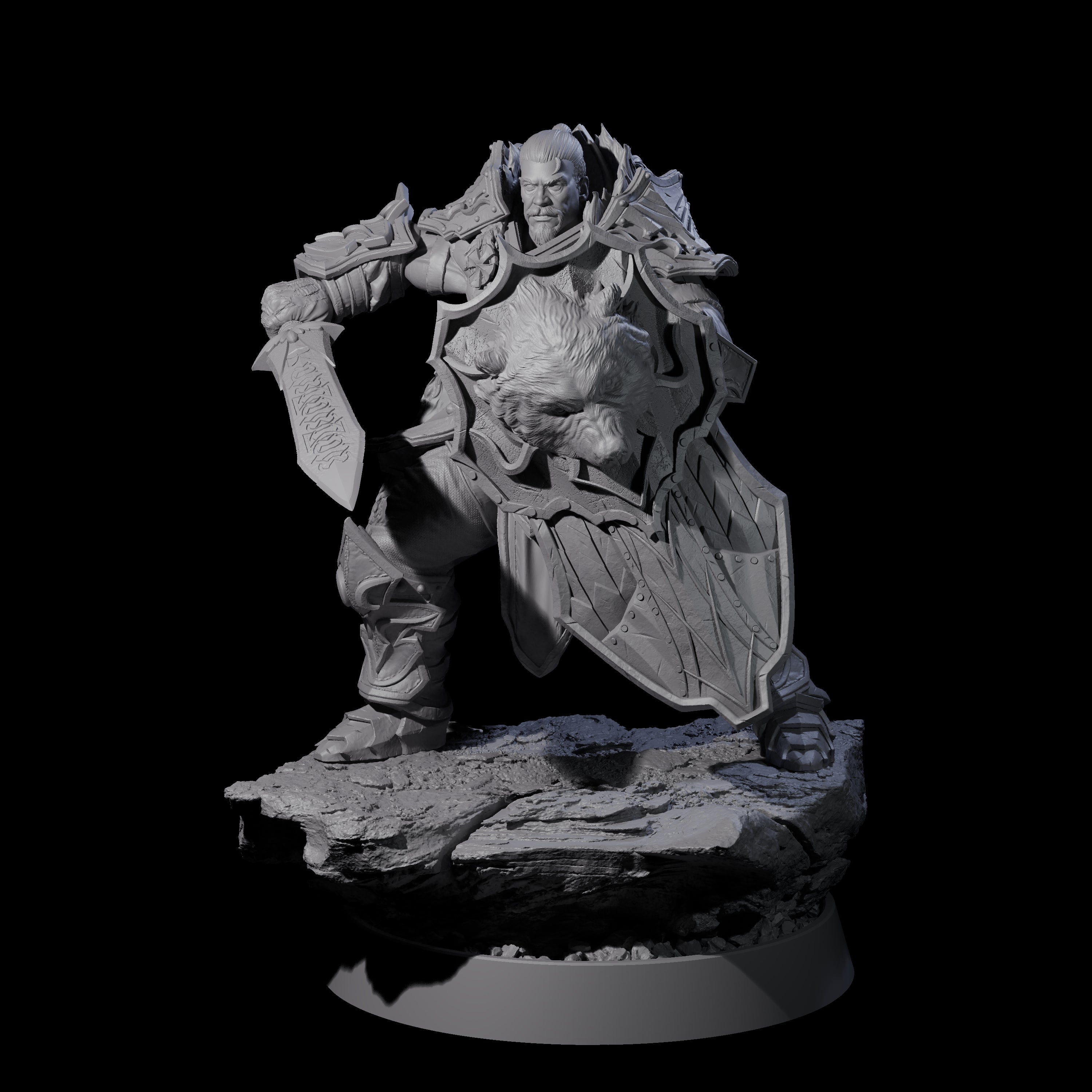 Mercenary of the Golden Circle G Miniature for Dungeons and Dragons, Pathfinder or other TTRPGs