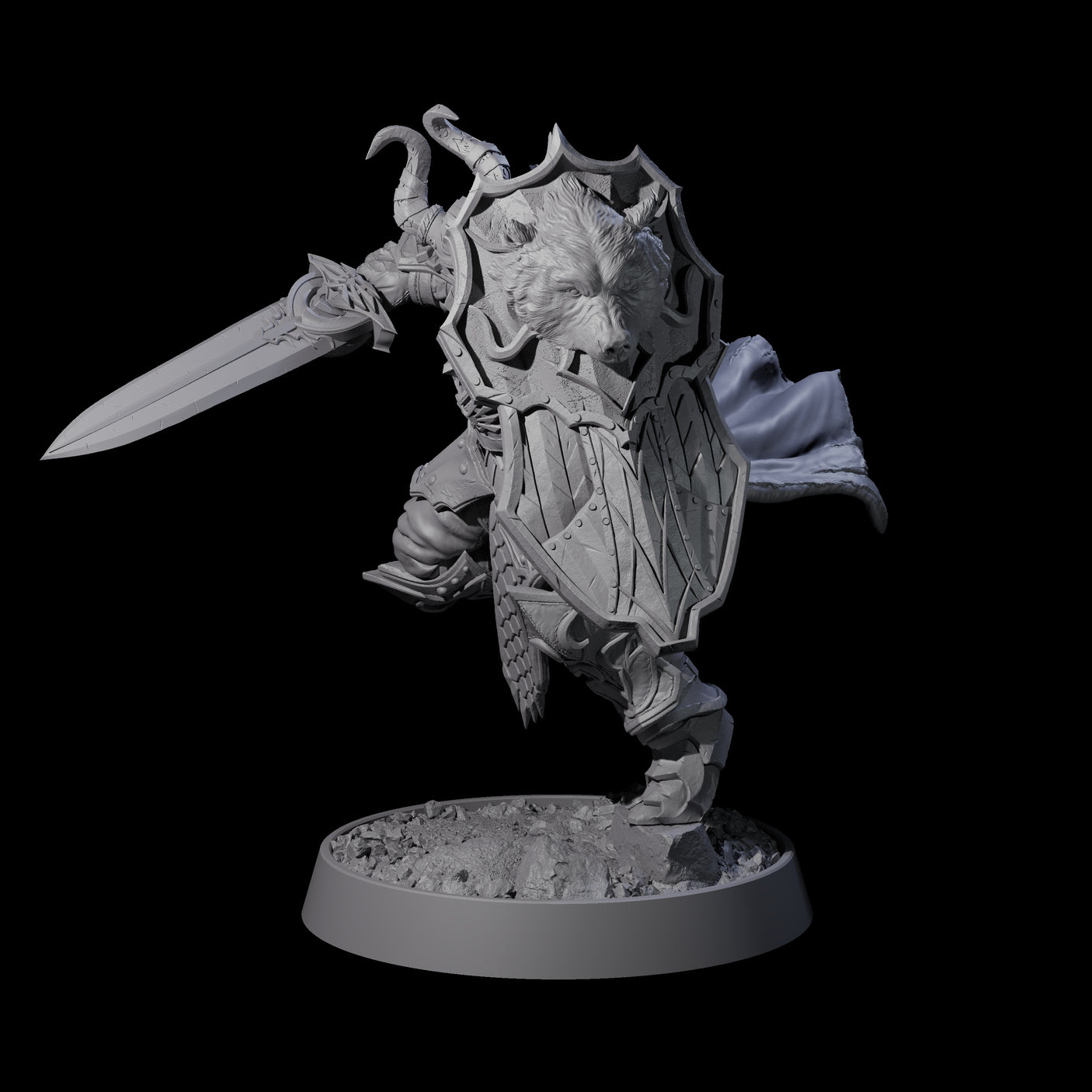 Mercenary of the Golden Circle I Miniature for Dungeons and Dragons, Pathfinder or other TTRPGs