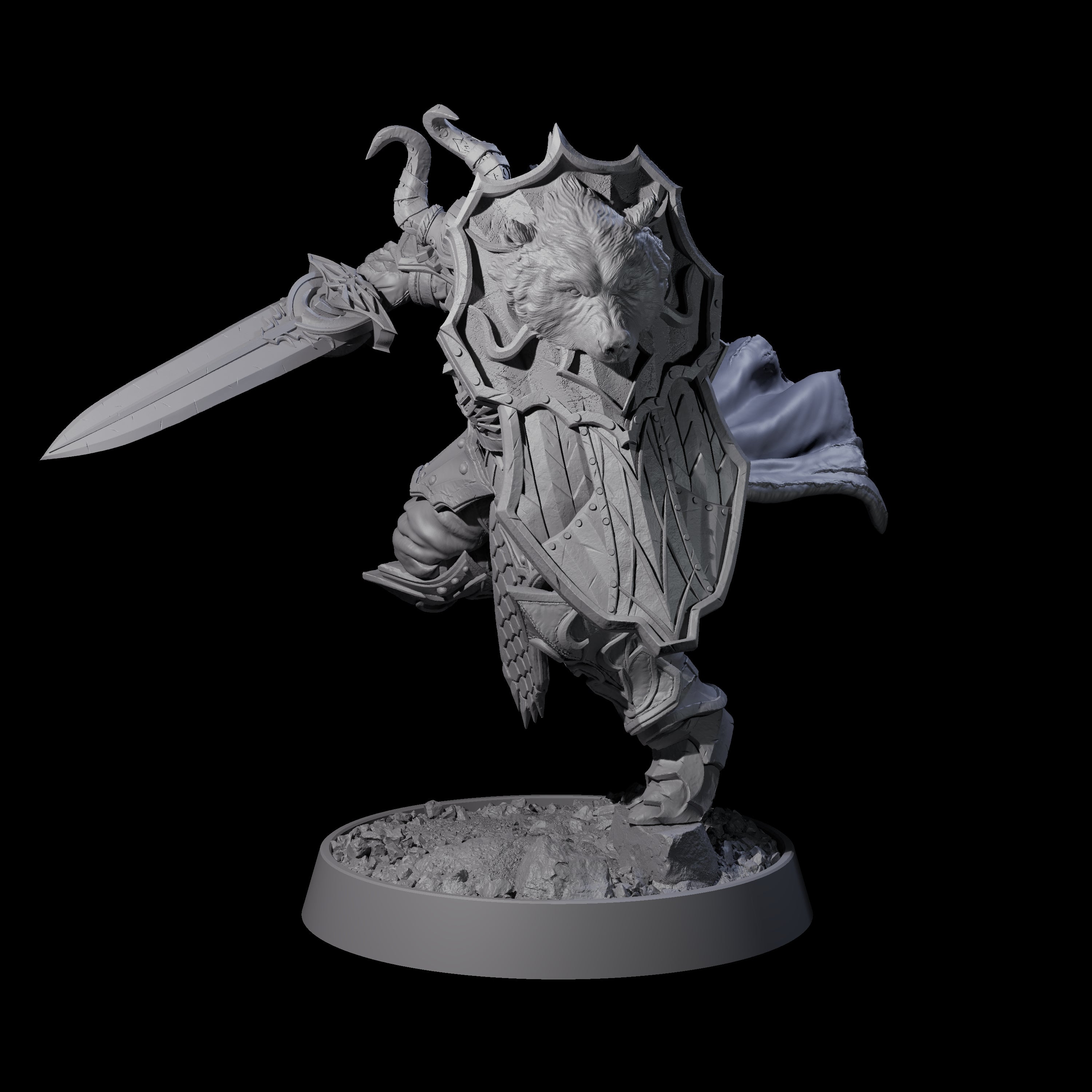 Mercenary of the Golden Circle I Miniature for Dungeons and Dragons, Pathfinder or other TTRPGs