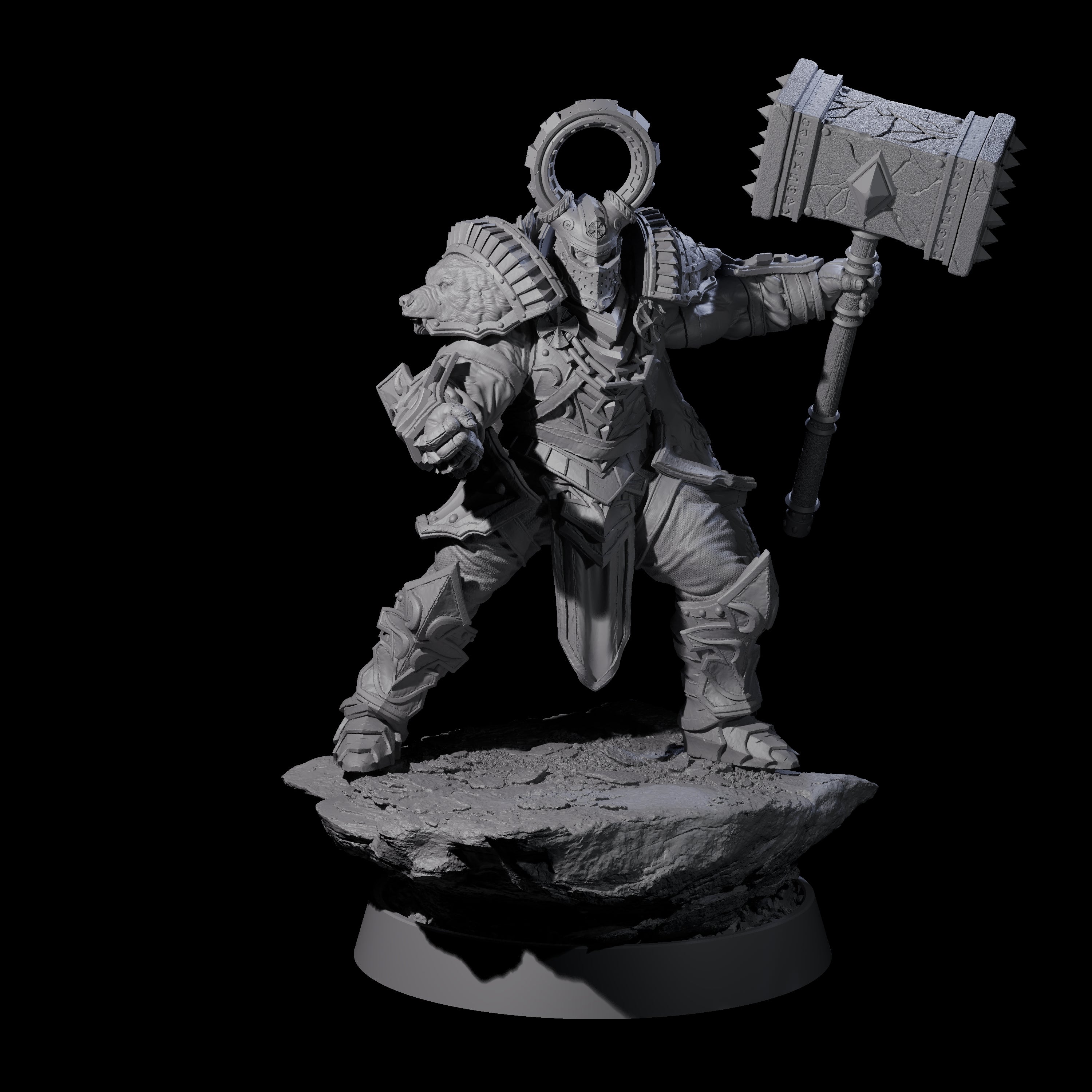 Mercenary of the Golden Circle J Miniature for Dungeons and Dragons, Pathfinder or other TTRPGs