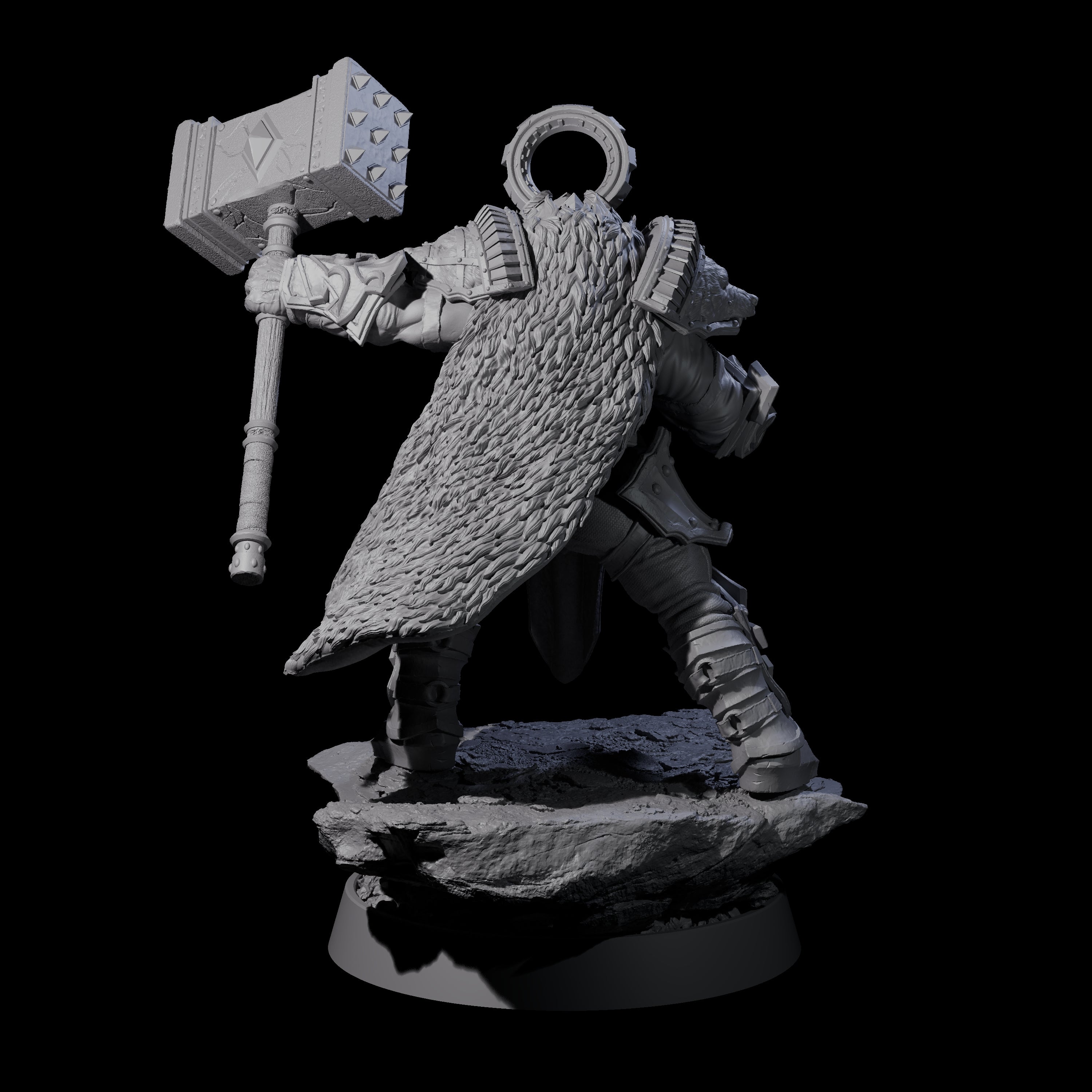 Mercenary of the Golden Circle J Miniature for Dungeons and Dragons, Pathfinder or other TTRPGs
