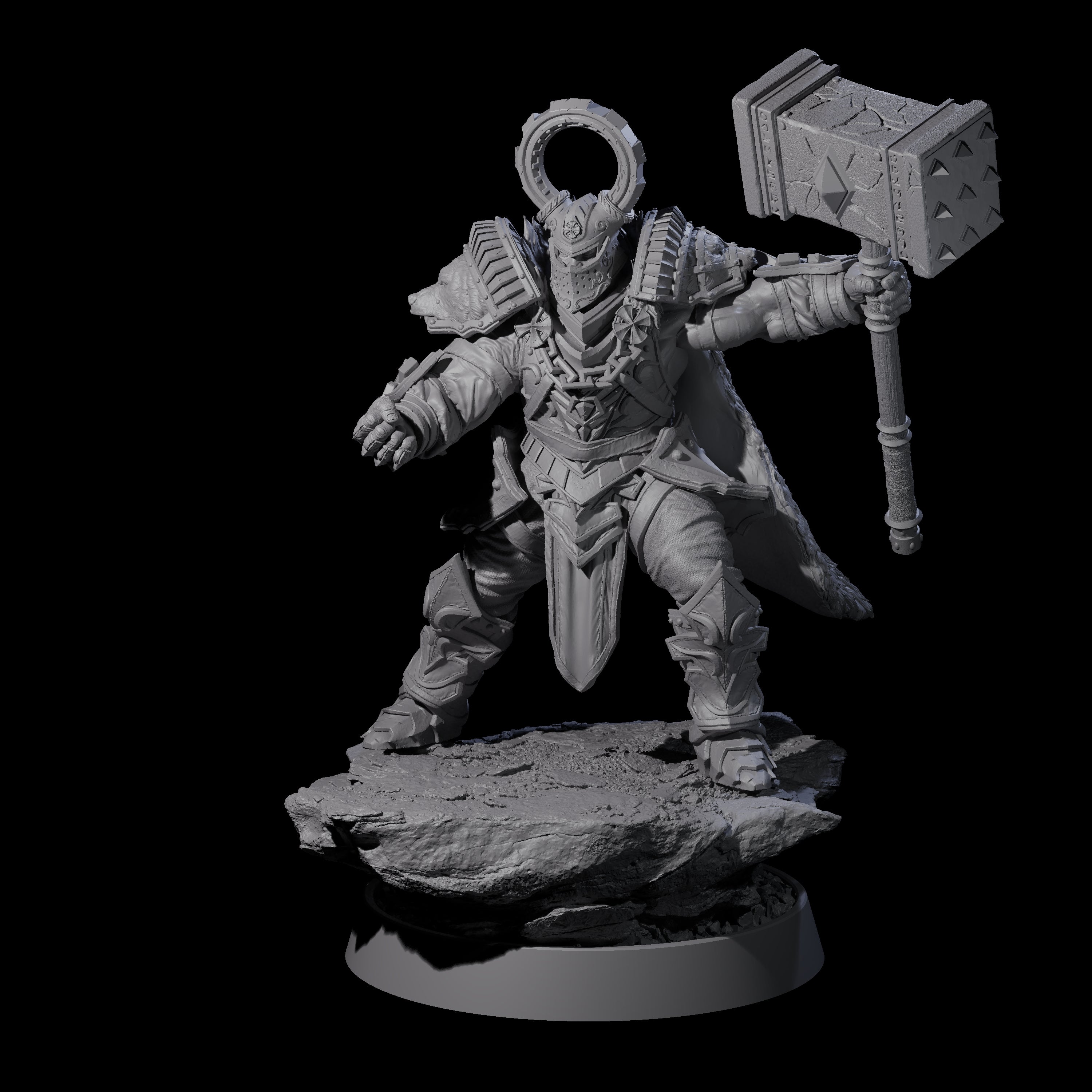 Mercenary of the Golden Circle J Miniature for Dungeons and Dragons, Pathfinder or other TTRPGs