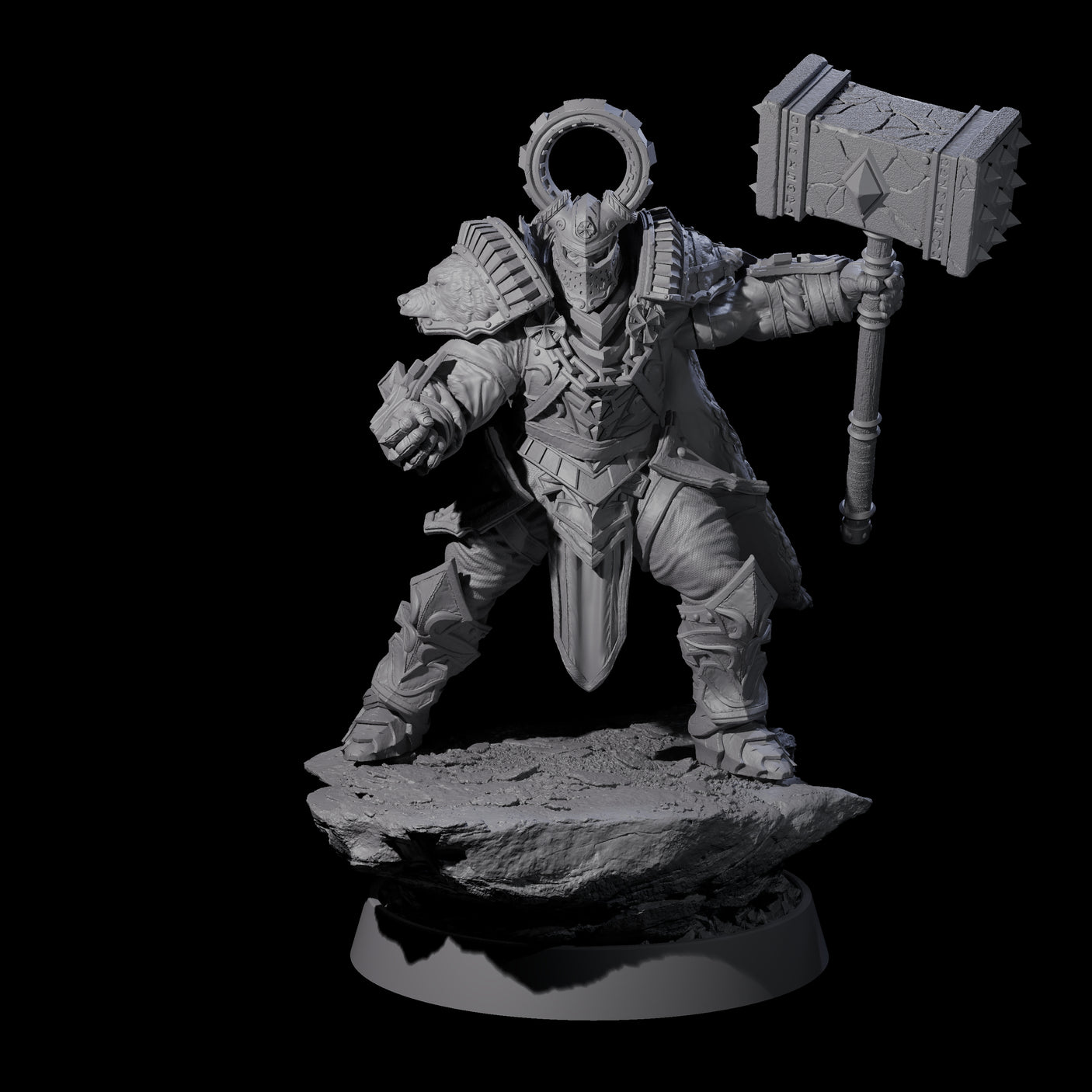 Mercenary of the Golden Circle J Miniature for Dungeons and Dragons, Pathfinder or other TTRPGs