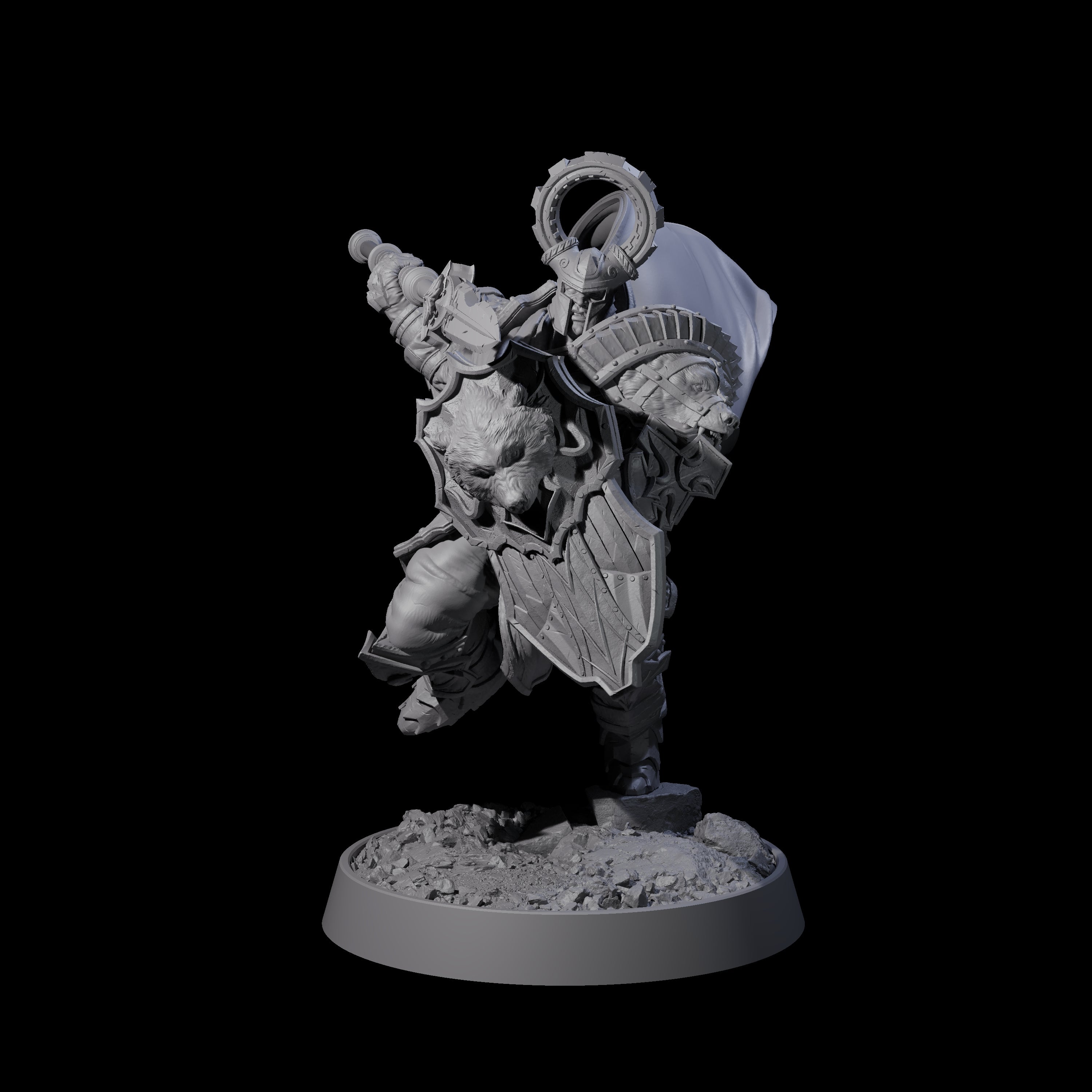 Mercenary of the Golden Circle K Miniature for Dungeons and Dragons, Pathfinder or other TTRPGs