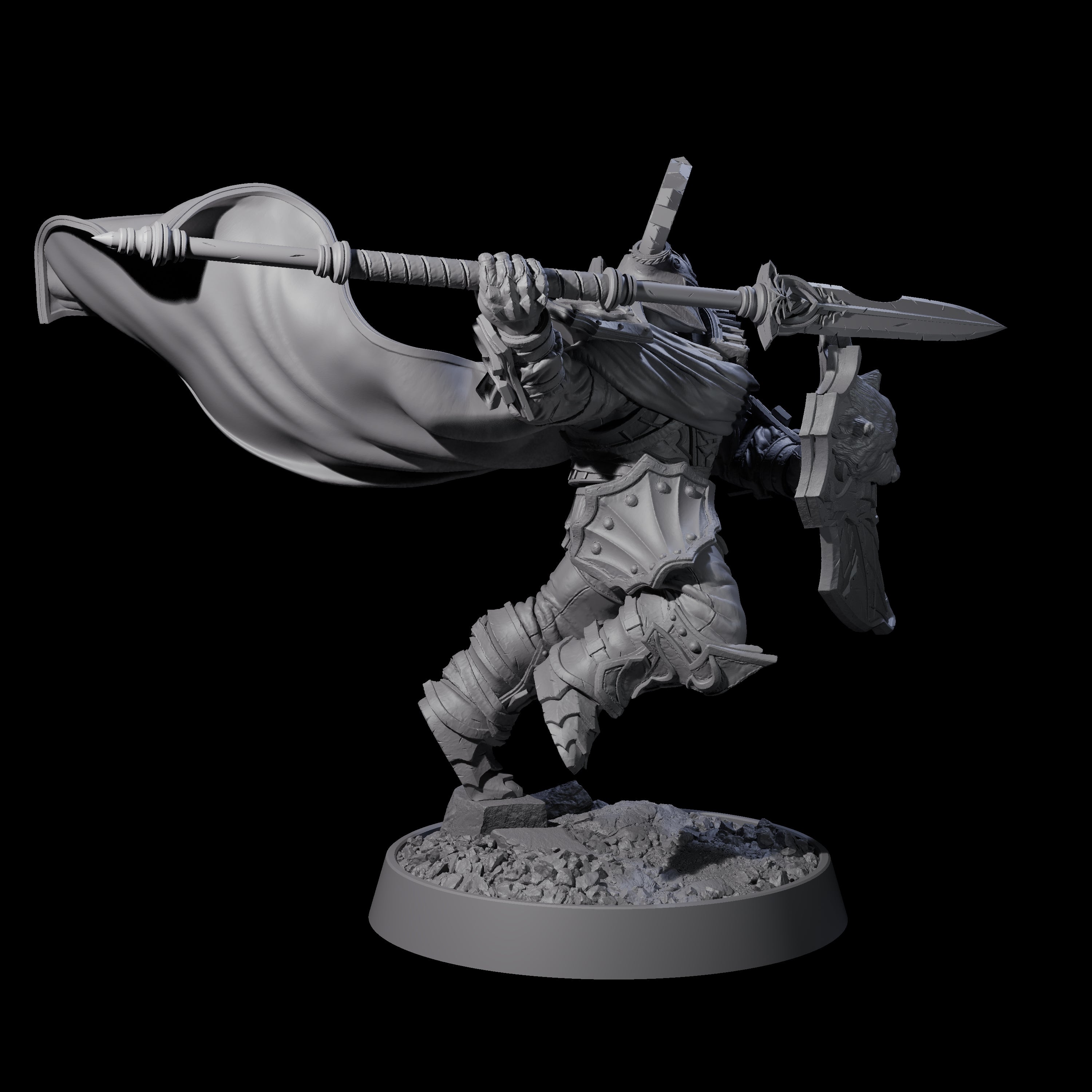 Mercenary of the Golden Circle K Miniature for Dungeons and Dragons, Pathfinder or other TTRPGs