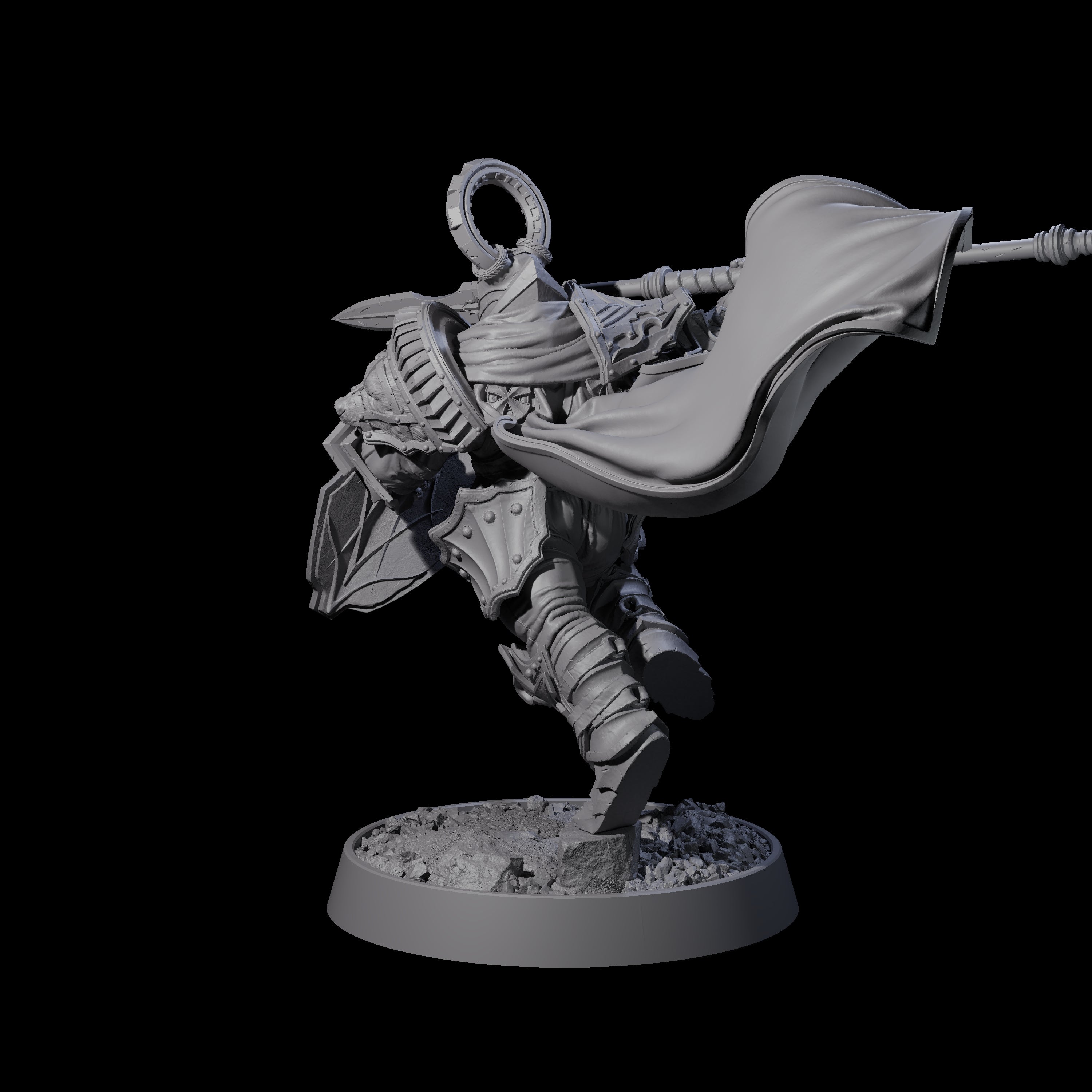 Mercenary of the Golden Circle K Miniature for Dungeons and Dragons, Pathfinder or other TTRPGs