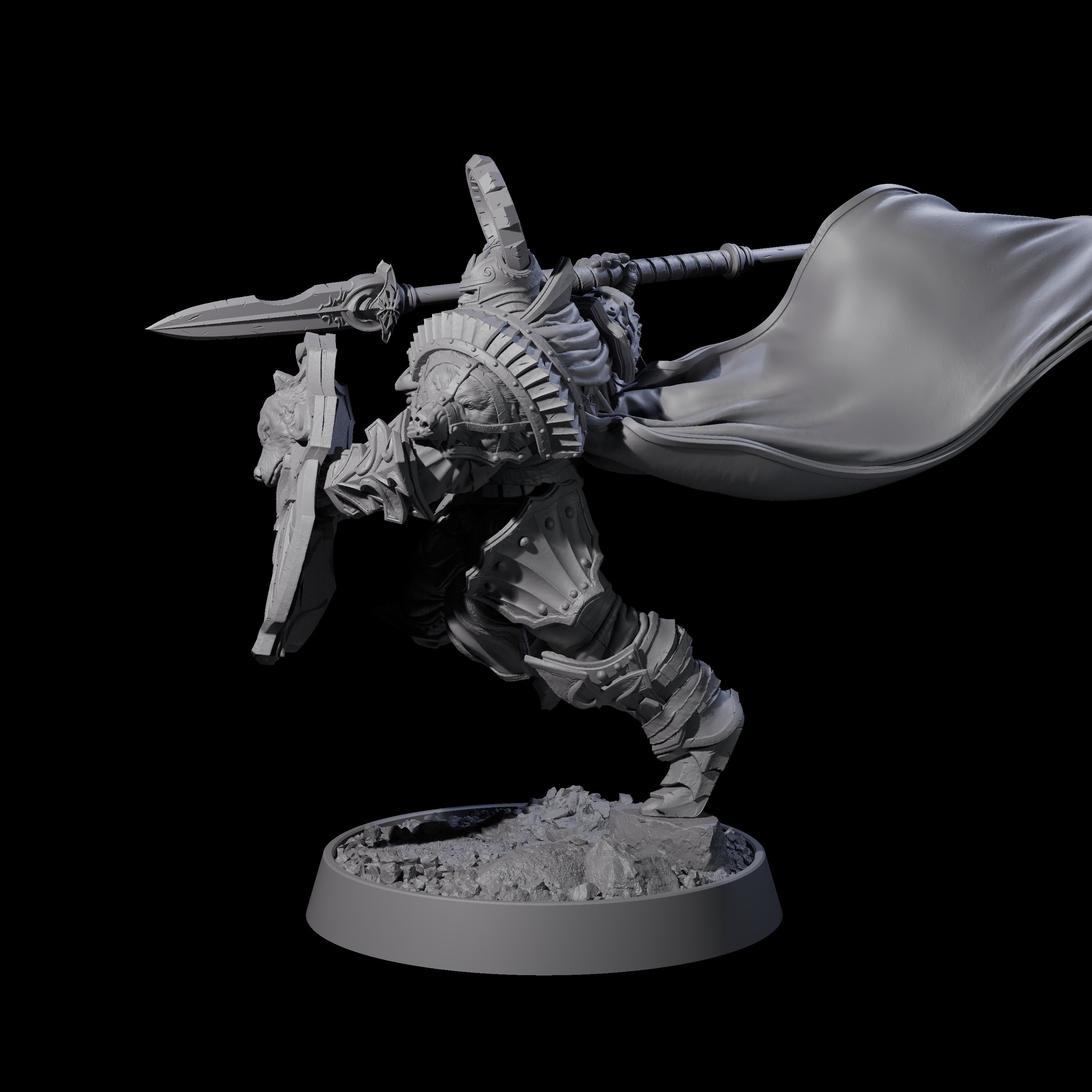 Mercenary of the Golden Circle K Miniature for Dungeons and Dragons, Pathfinder or other TTRPGs