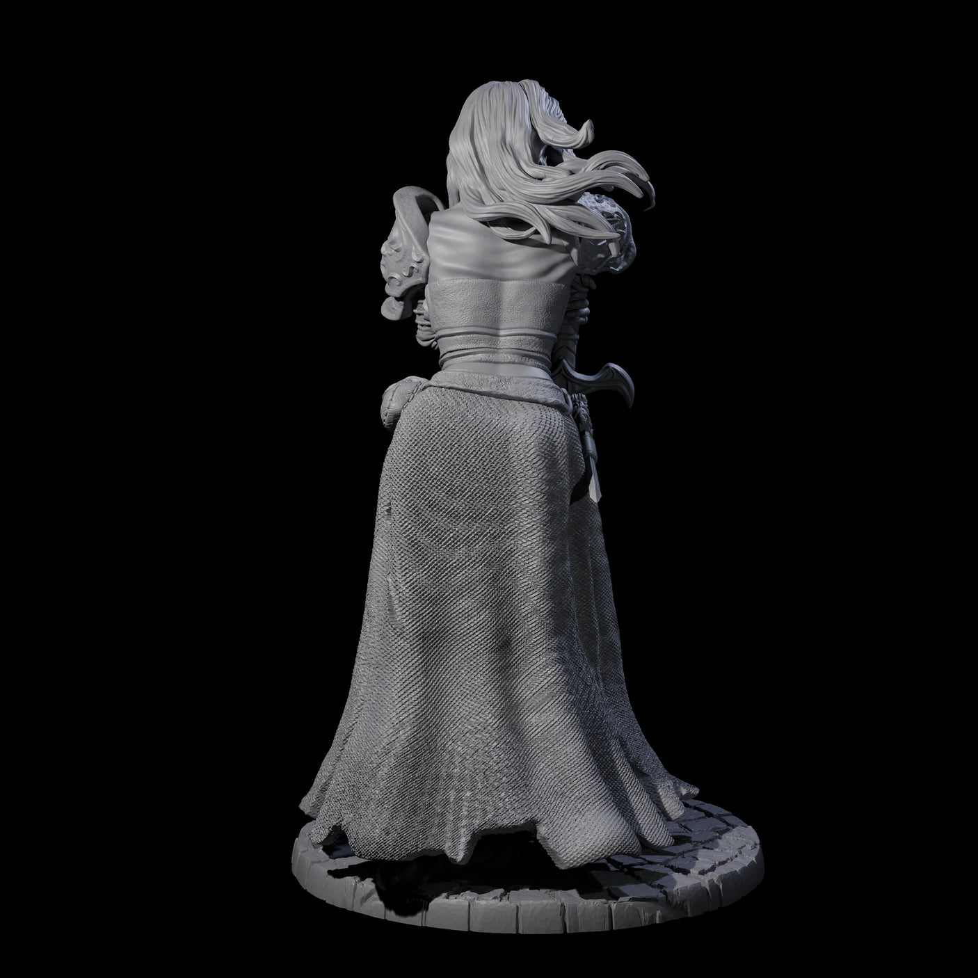 Meredith - Resting Fighter Miniature for Dungeons and Dragons, Pathfinder or other TTRPGs