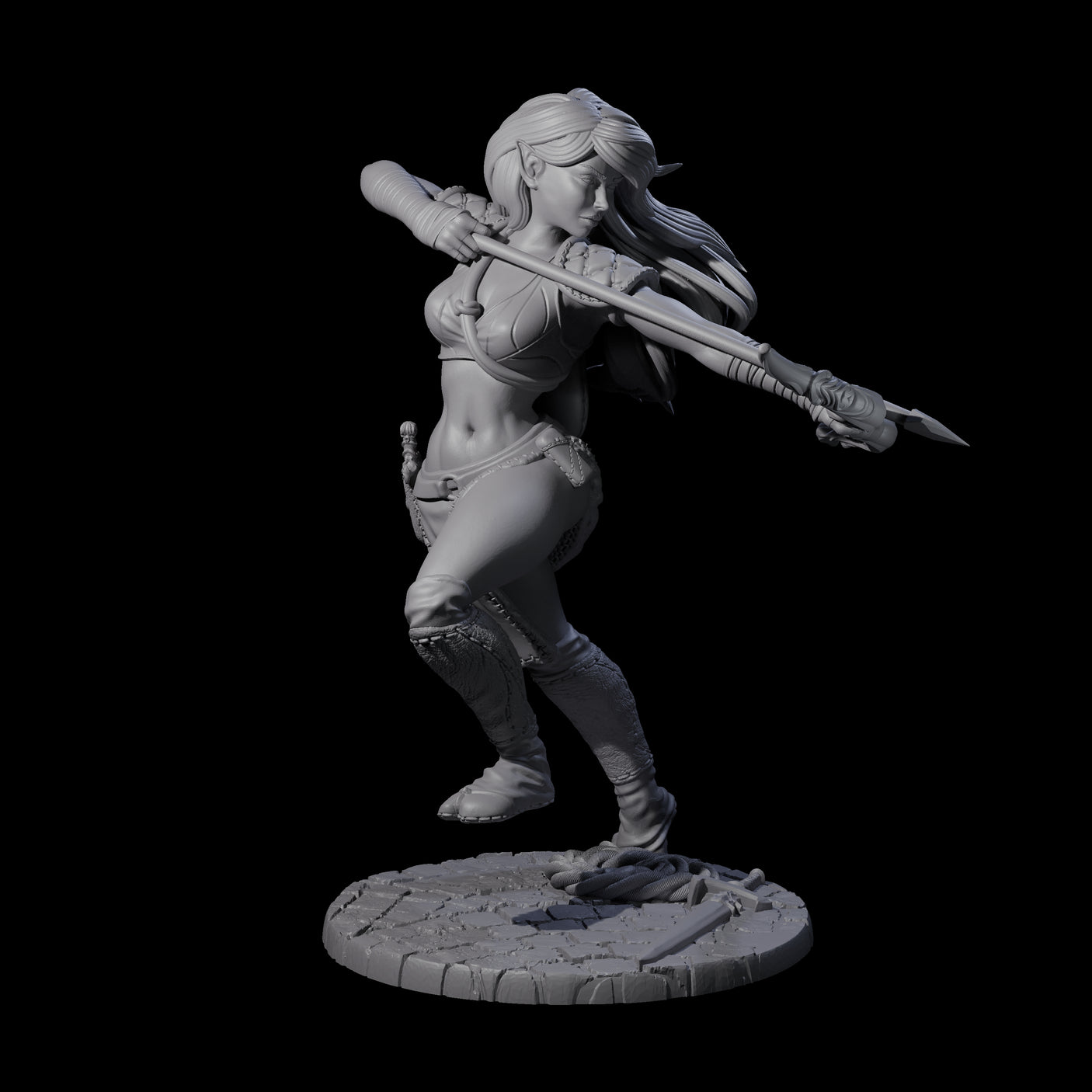 Merhis - Shooting Fighter Miniature for Dungeons and Dragons, Pathfinder or other TTRPGs