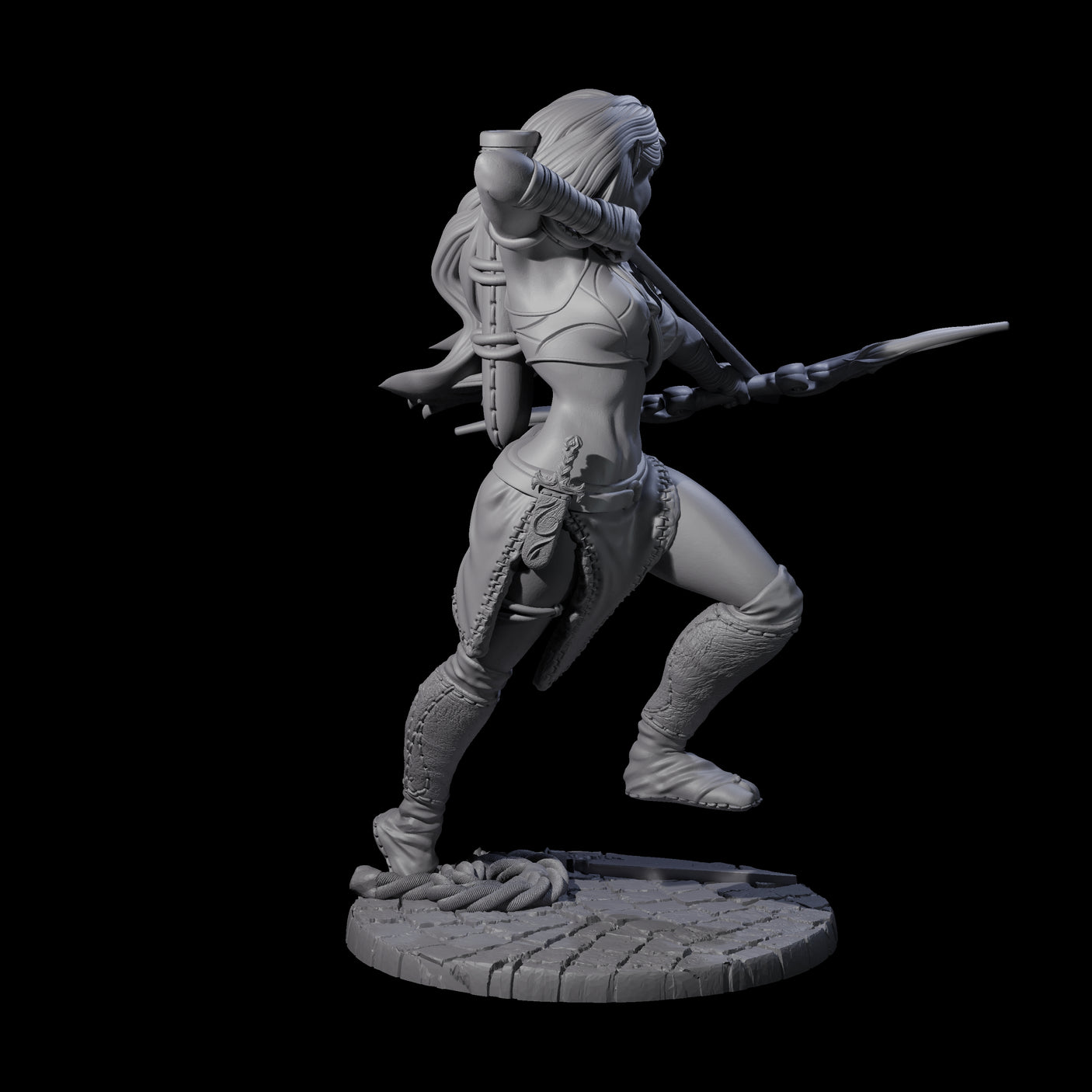 Merhis - Shooting Fighter Miniature for Dungeons and Dragons, Pathfinder or other TTRPGs