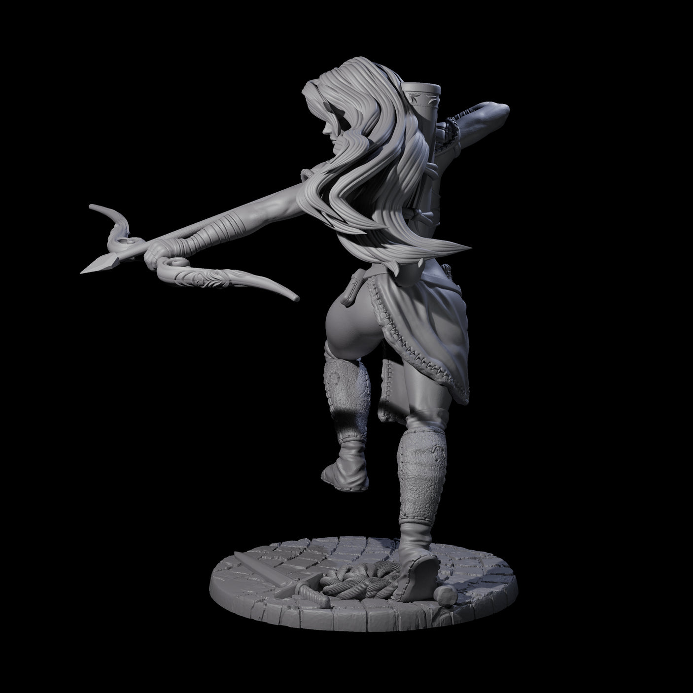 Merhis - Shooting Fighter Miniature for Dungeons and Dragons, Pathfinder or other TTRPGs