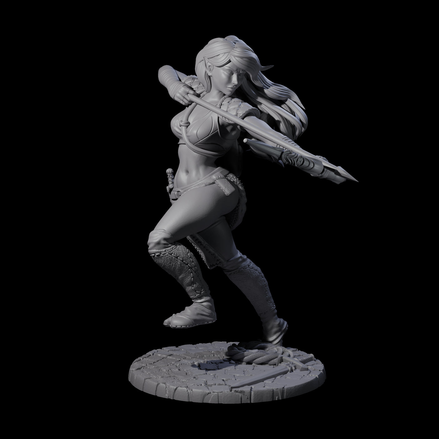 Merhis - Shooting Fighter Miniature for Dungeons and Dragons, Pathfinder or other TTRPGs