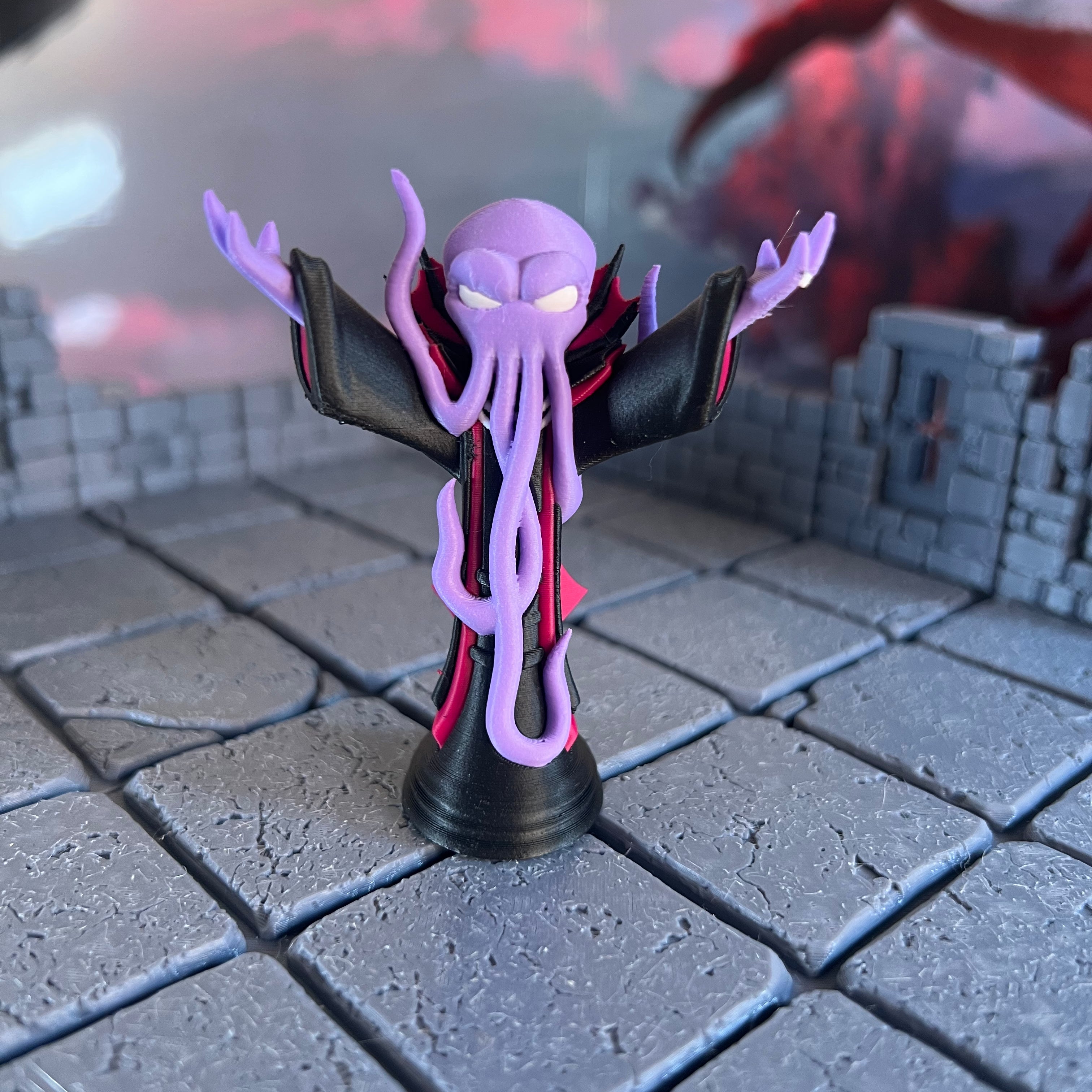Mind Flayer Mind Eater Multicolour Table Ready Miniature Miniature for Dungeons and Dragons, Pathfinder or other TTRPGs