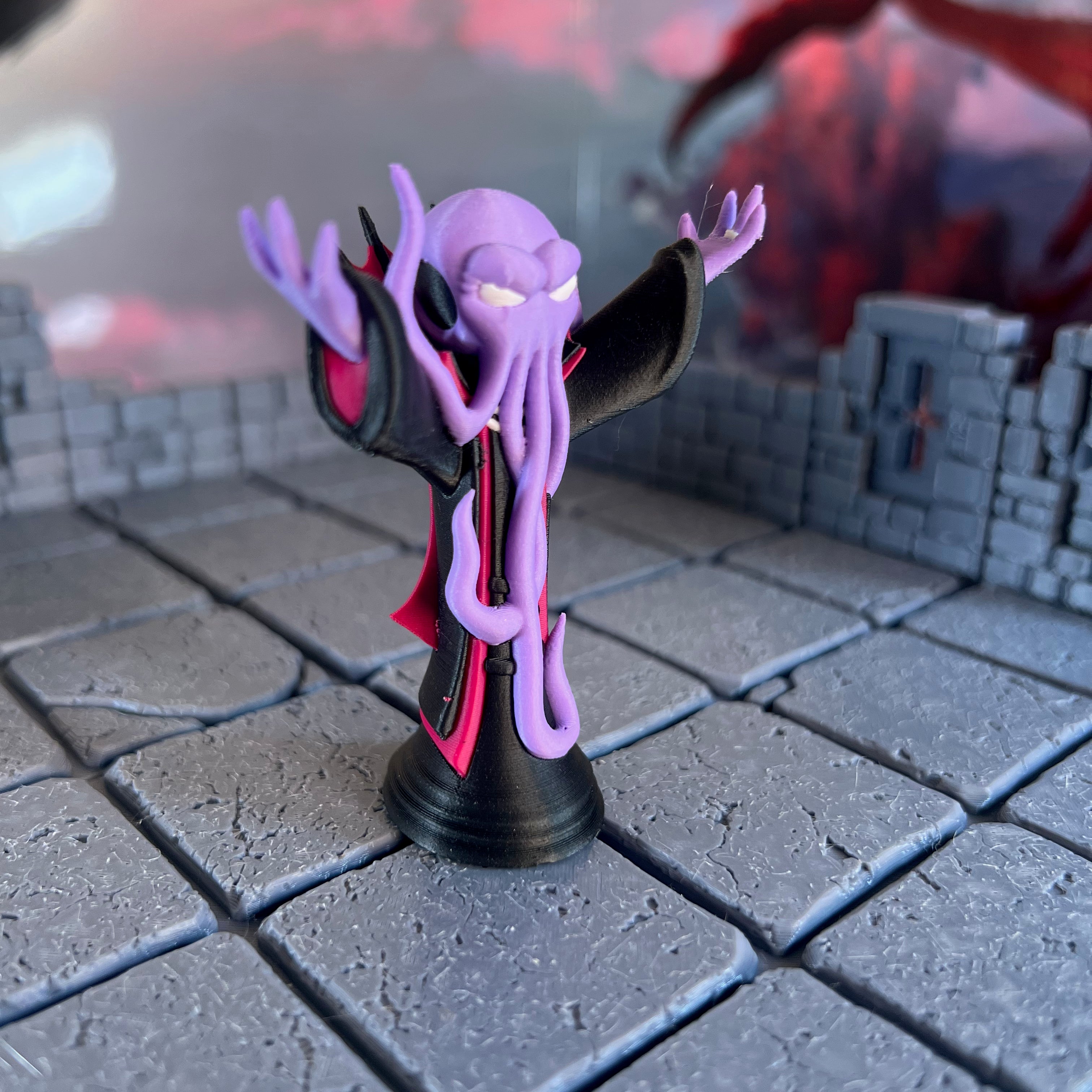 Mind Flayer Mind Eater Multicolour Table Ready Miniature Miniature for Dungeons and Dragons, Pathfinder or other TTRPGs