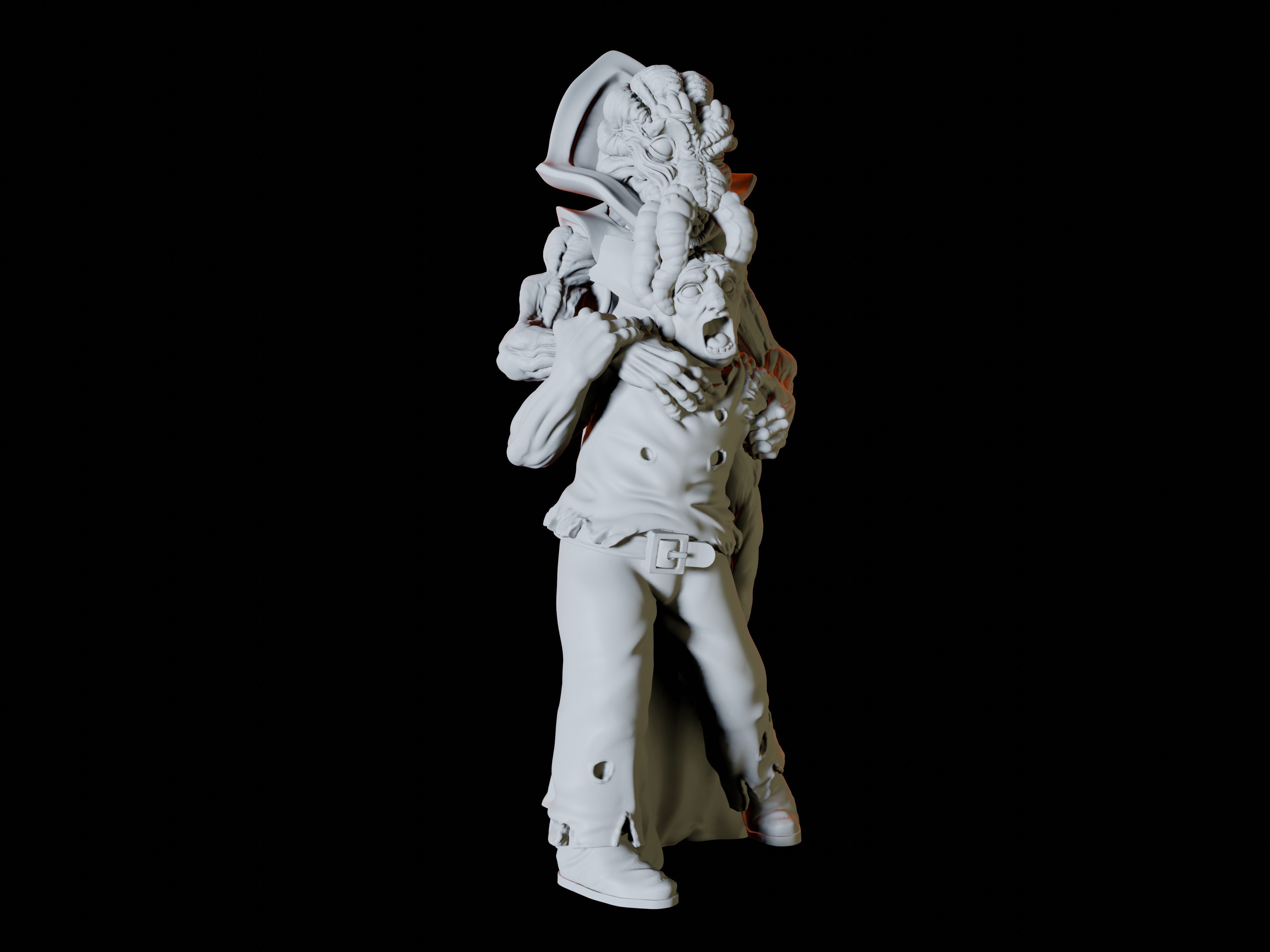 Mind Flayer having a snack Miniature for Dungeons and Dragons, Pathfinder or other TTRPGs