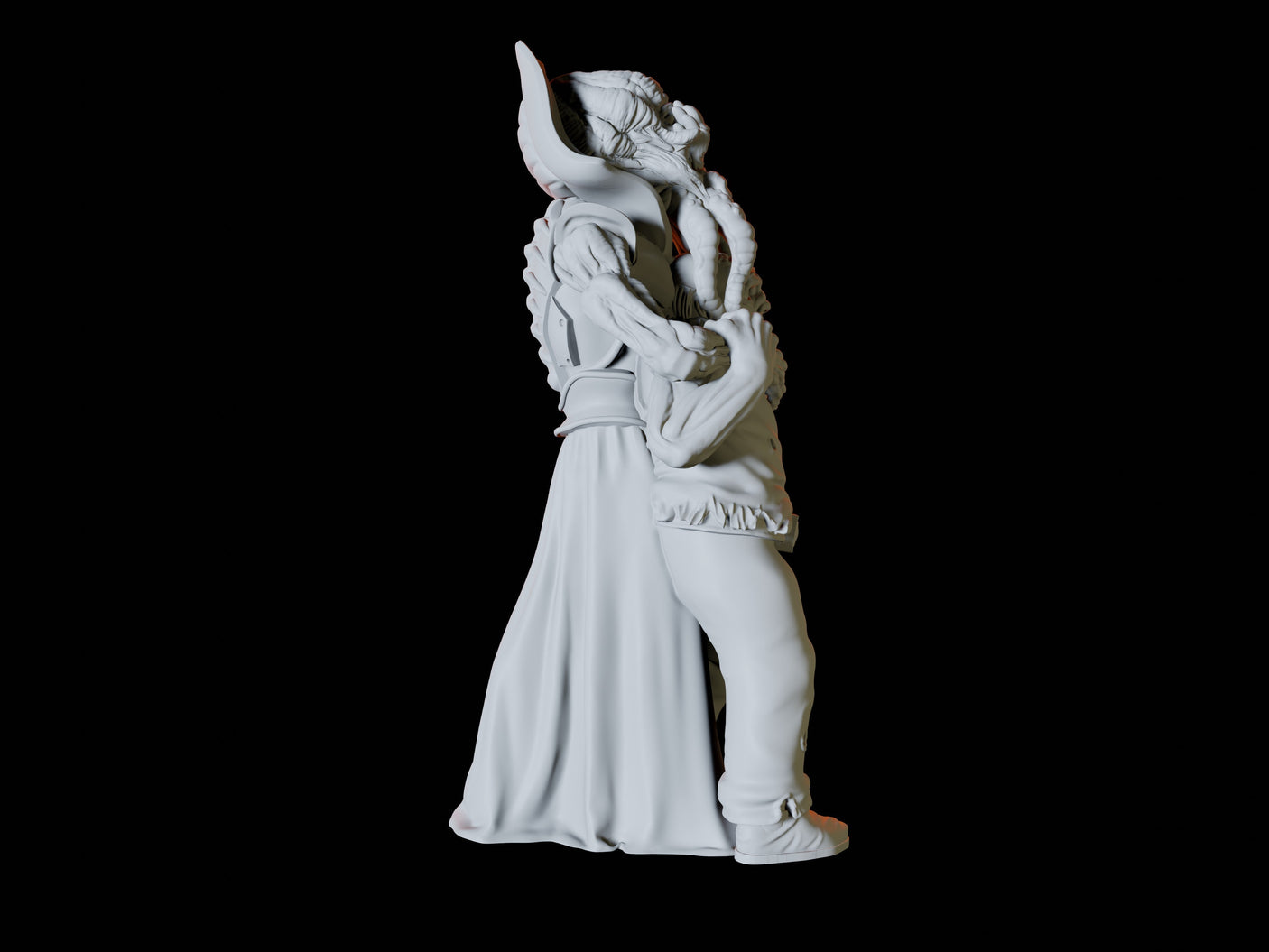 Mind Flayer having a snack Miniature for Dungeons and Dragons, Pathfinder or other TTRPGs