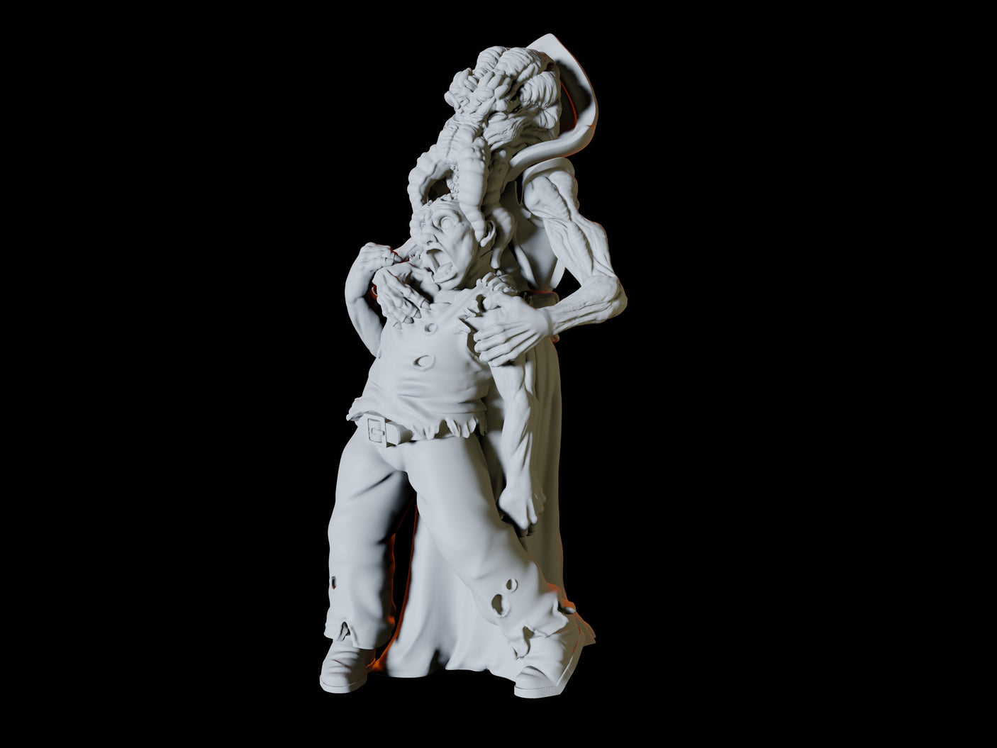 Mind Flayer having a snack Miniature for Dungeons and Dragons, Pathfinder or other TTRPGs