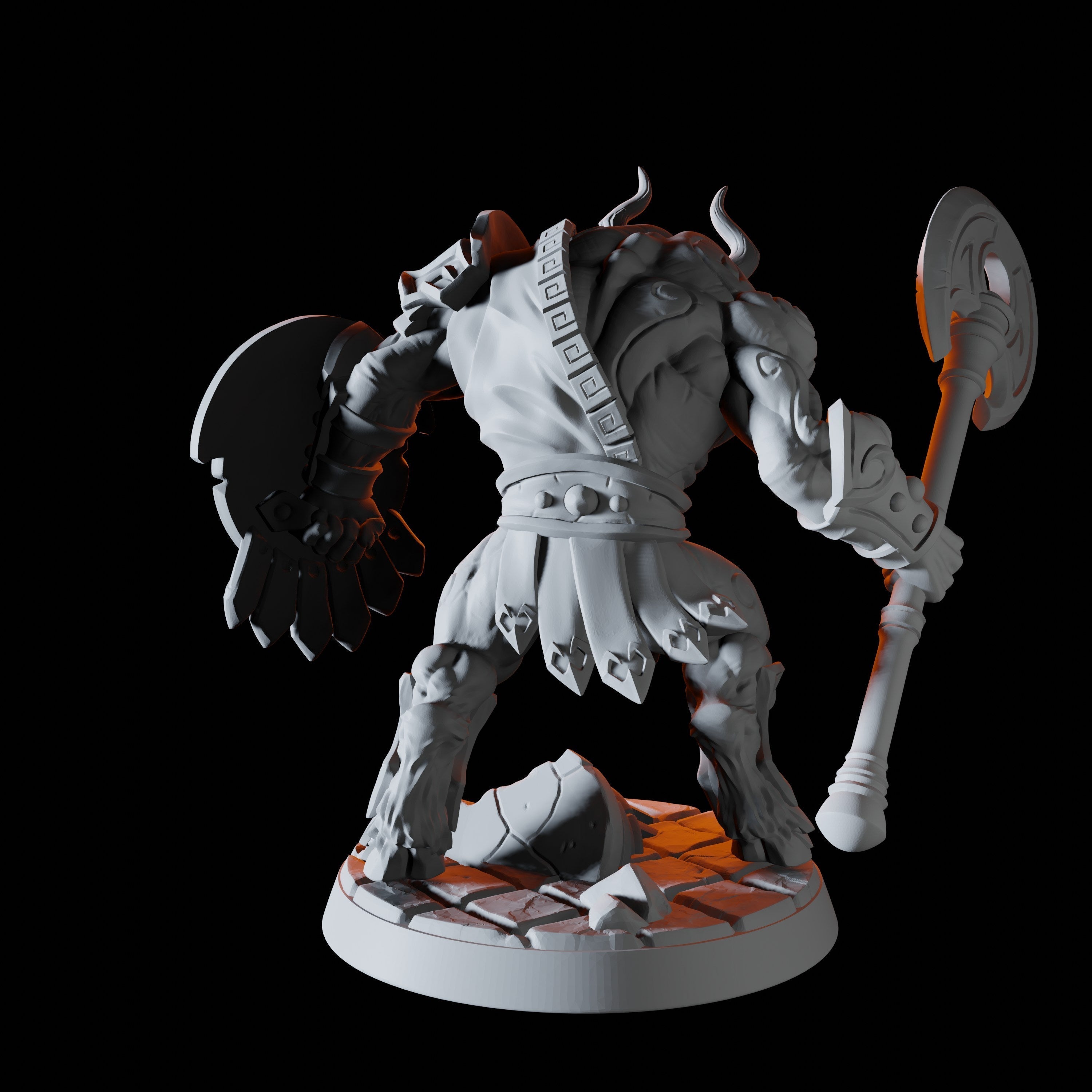 Minotaur Warrior A Miniature for Dungeons and Dragons, Pathfinder or other TTRPGs
