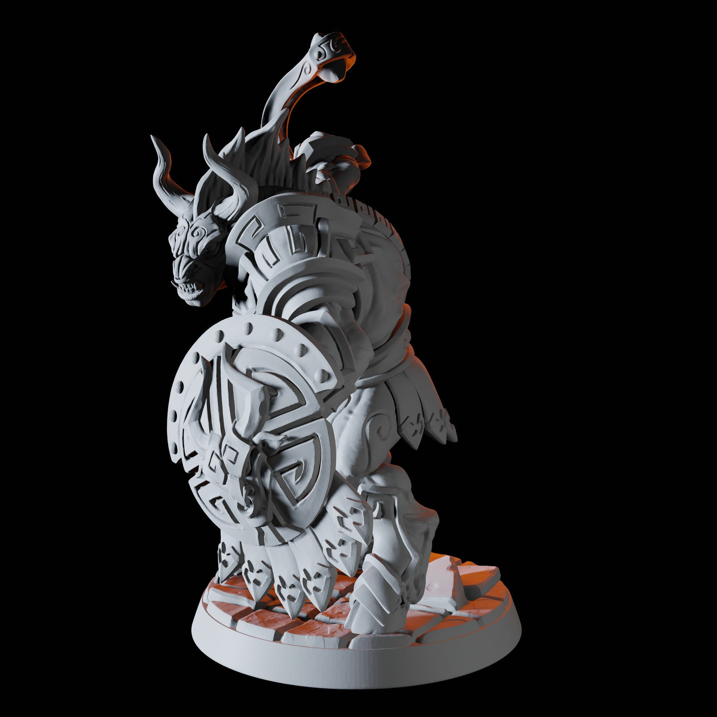 Minotaur Warrior C Miniature for Dungeons and Dragons, Pathfinder or other TTRPGs