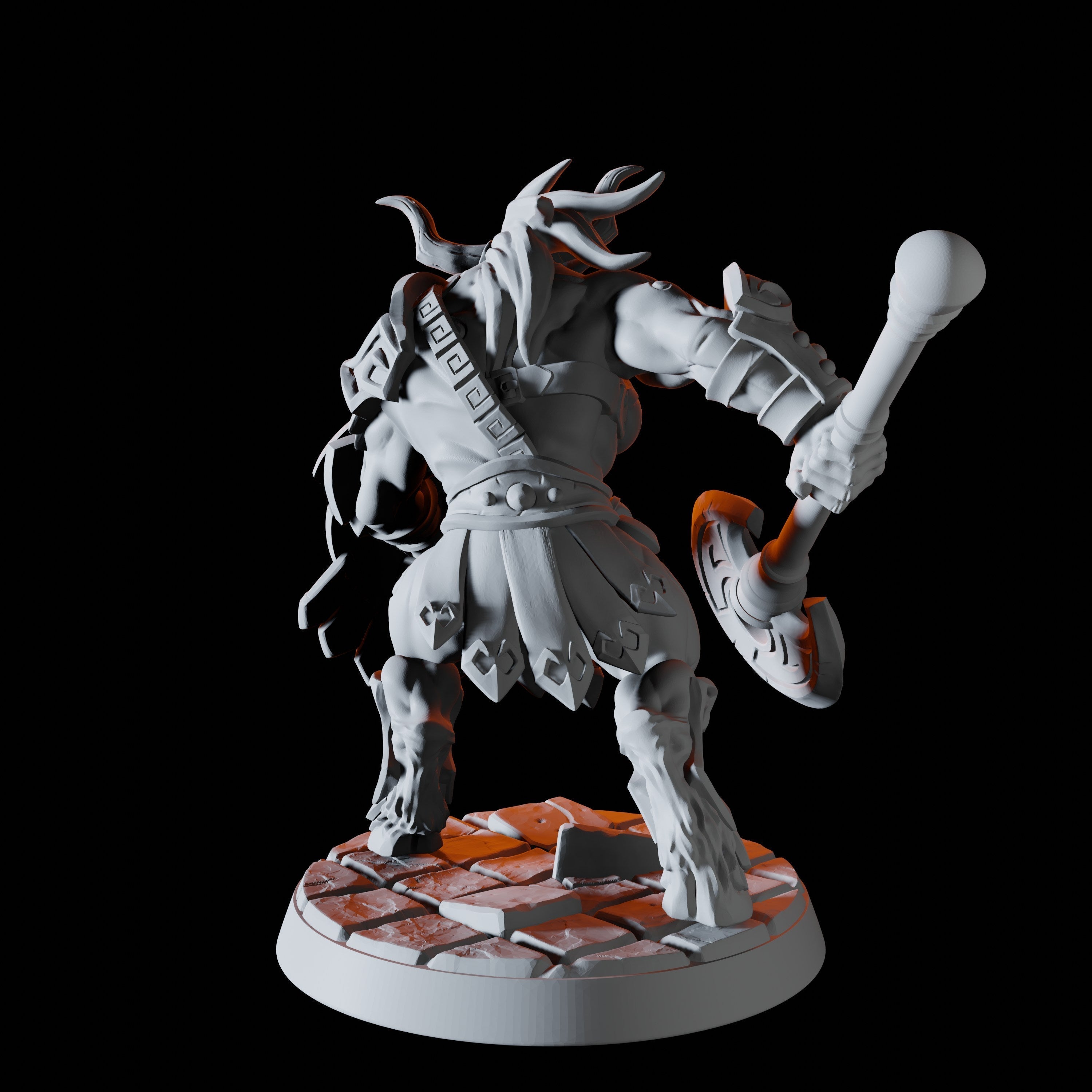 Minotaur Warrior D Miniature for Dungeons and Dragons, Pathfinder or other TTRPGs