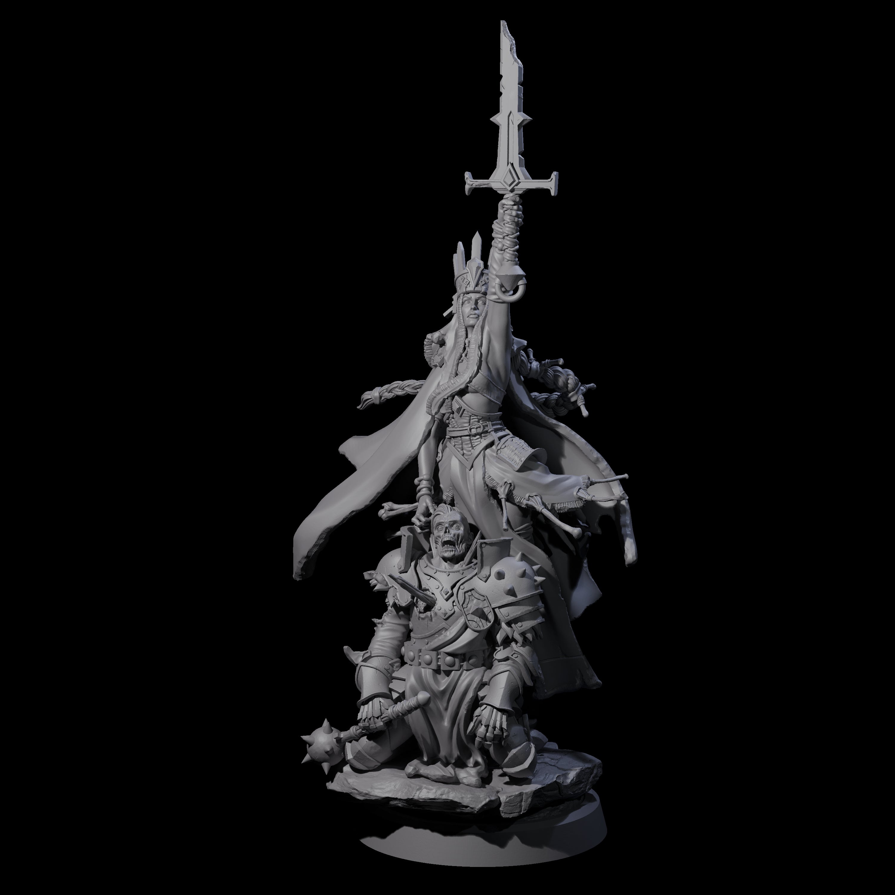Mistress of the Undead Miniature for Dungeons and Dragons, Pathfinder or other TTRPGs