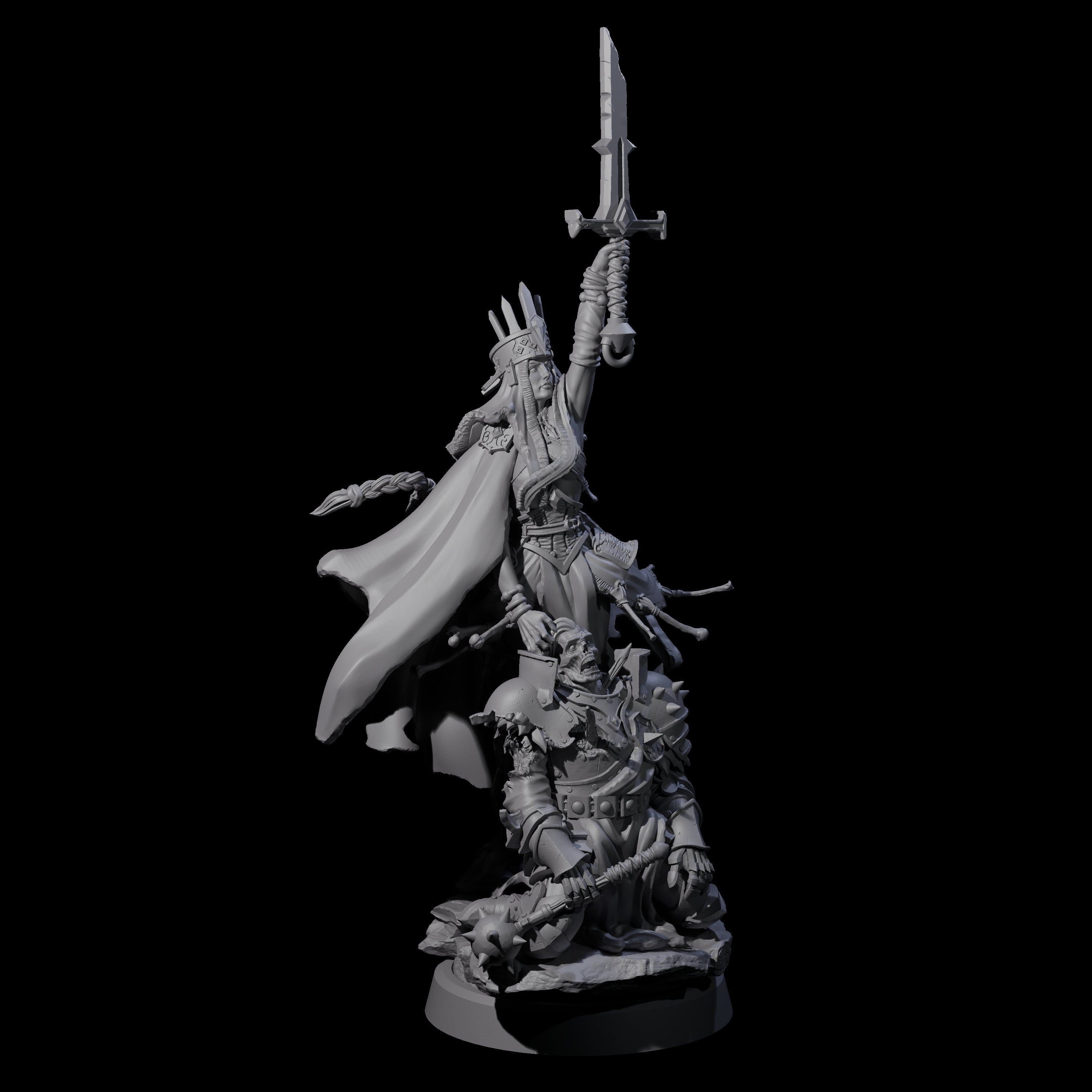 Mistress of the Undead Miniature for Dungeons and Dragons, Pathfinder or other TTRPGs