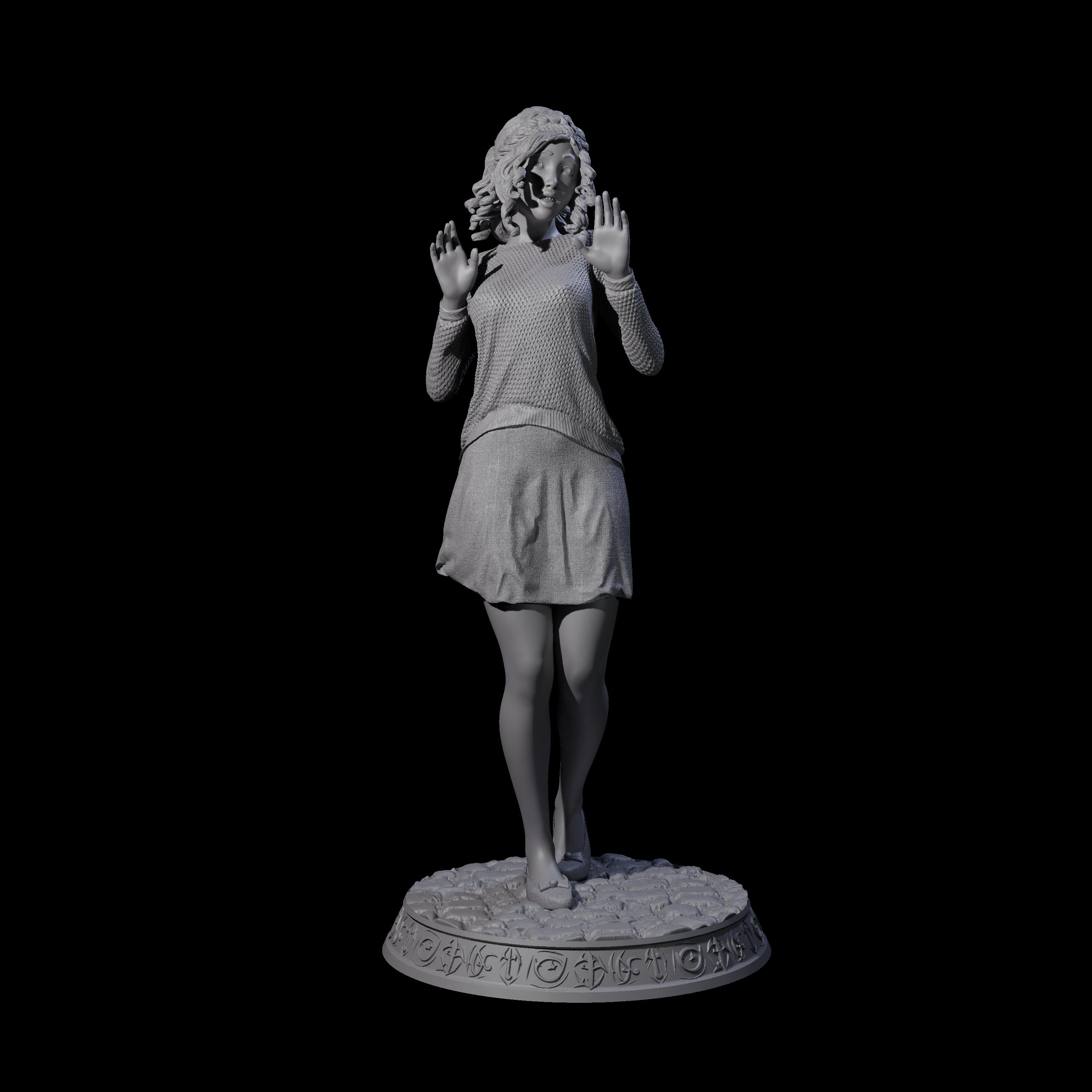 Misty - Concerned Heroine Miniature for Dungeons and Dragons, Pathfinder or other TTRPGs