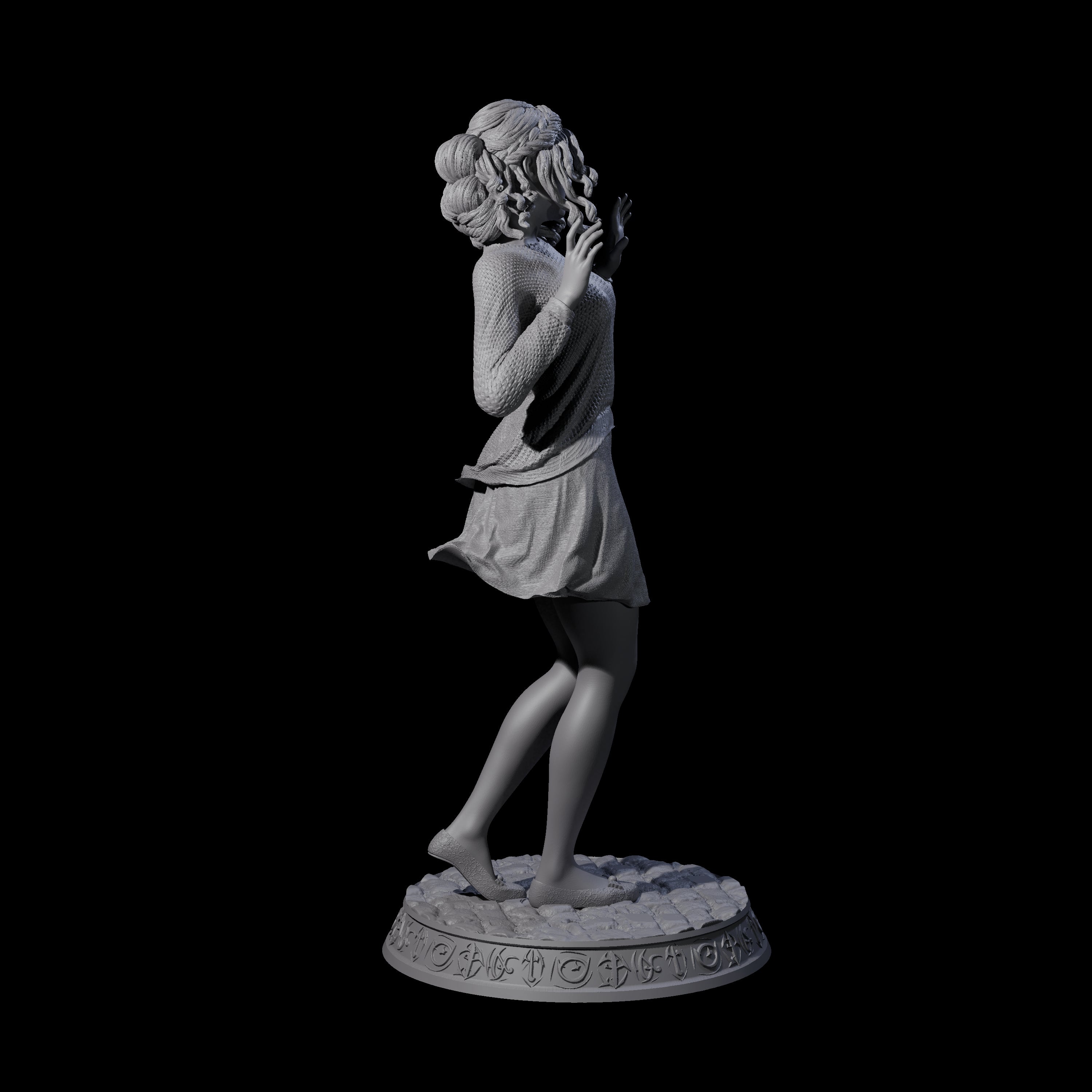 Misty - Concerned Heroine Miniature for Dungeons and Dragons, Pathfinder or other TTRPGs