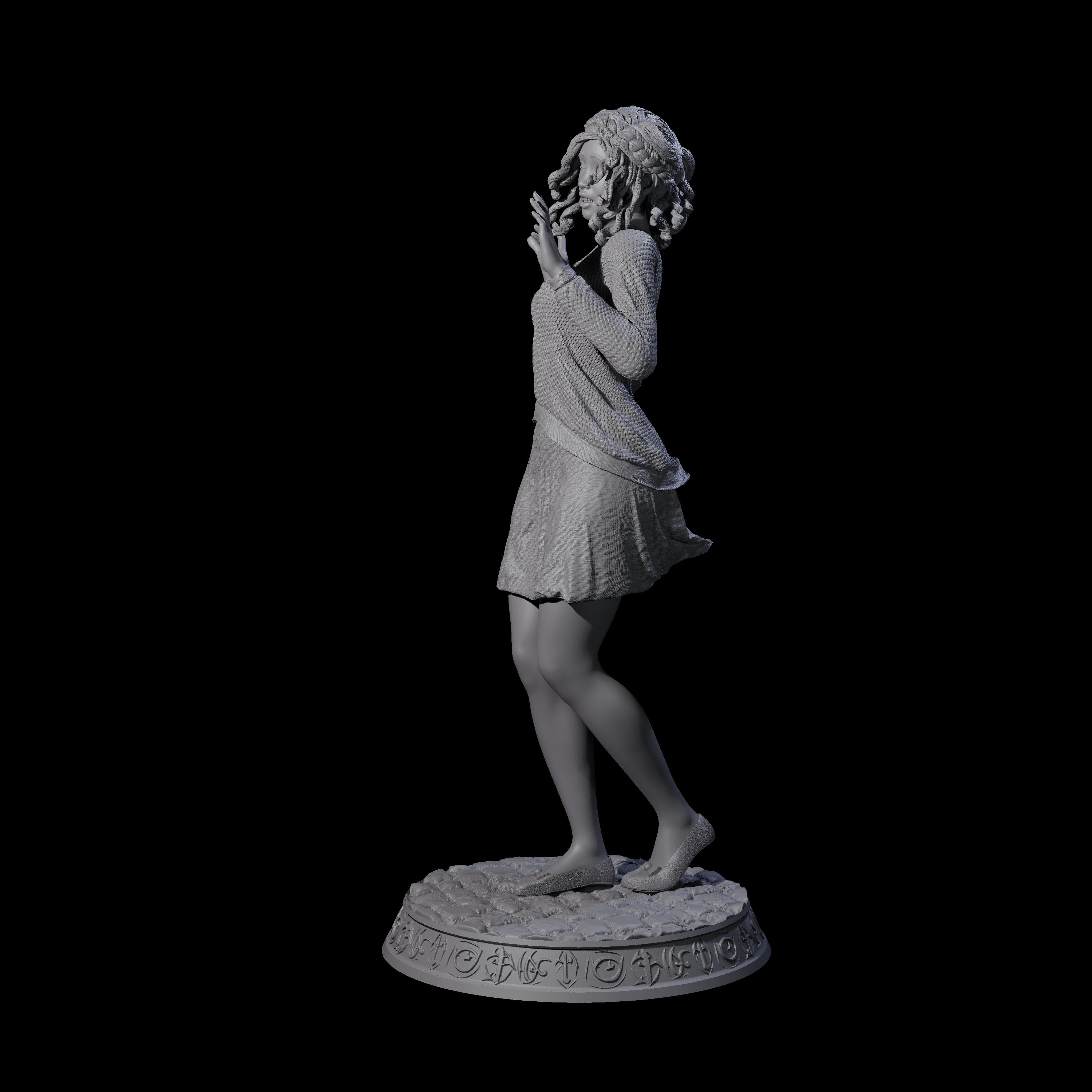 Misty - Concerned Heroine Miniature for Dungeons and Dragons, Pathfinder or other TTRPGs