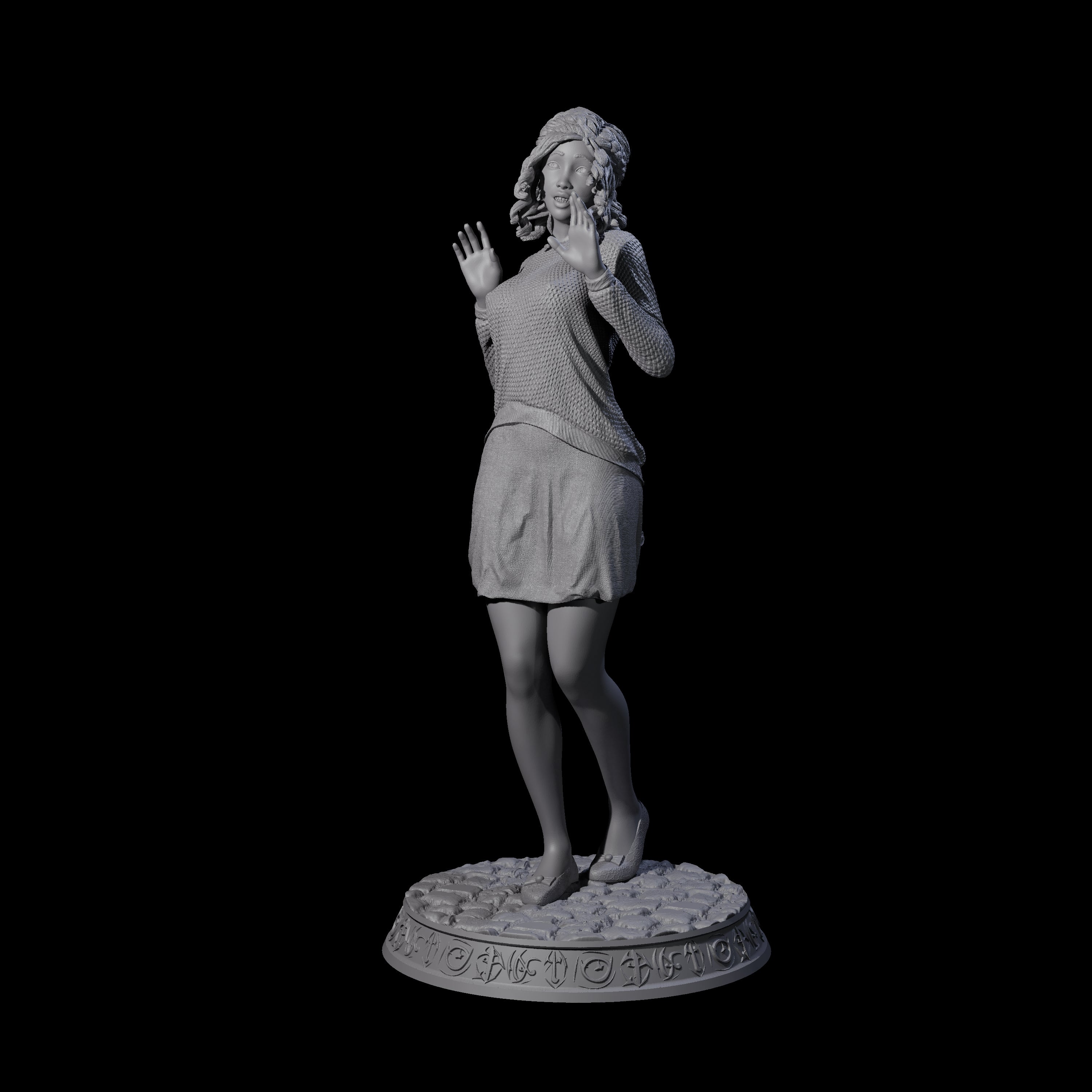 Misty - Concerned Heroine Miniature for Dungeons and Dragons, Pathfinder or other TTRPGs