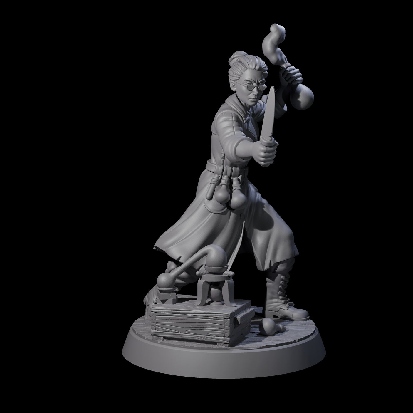 Mixing A Brew Human Investigator Miniature for Dungeons and Dragons, Pathfinder or other TTRPGs