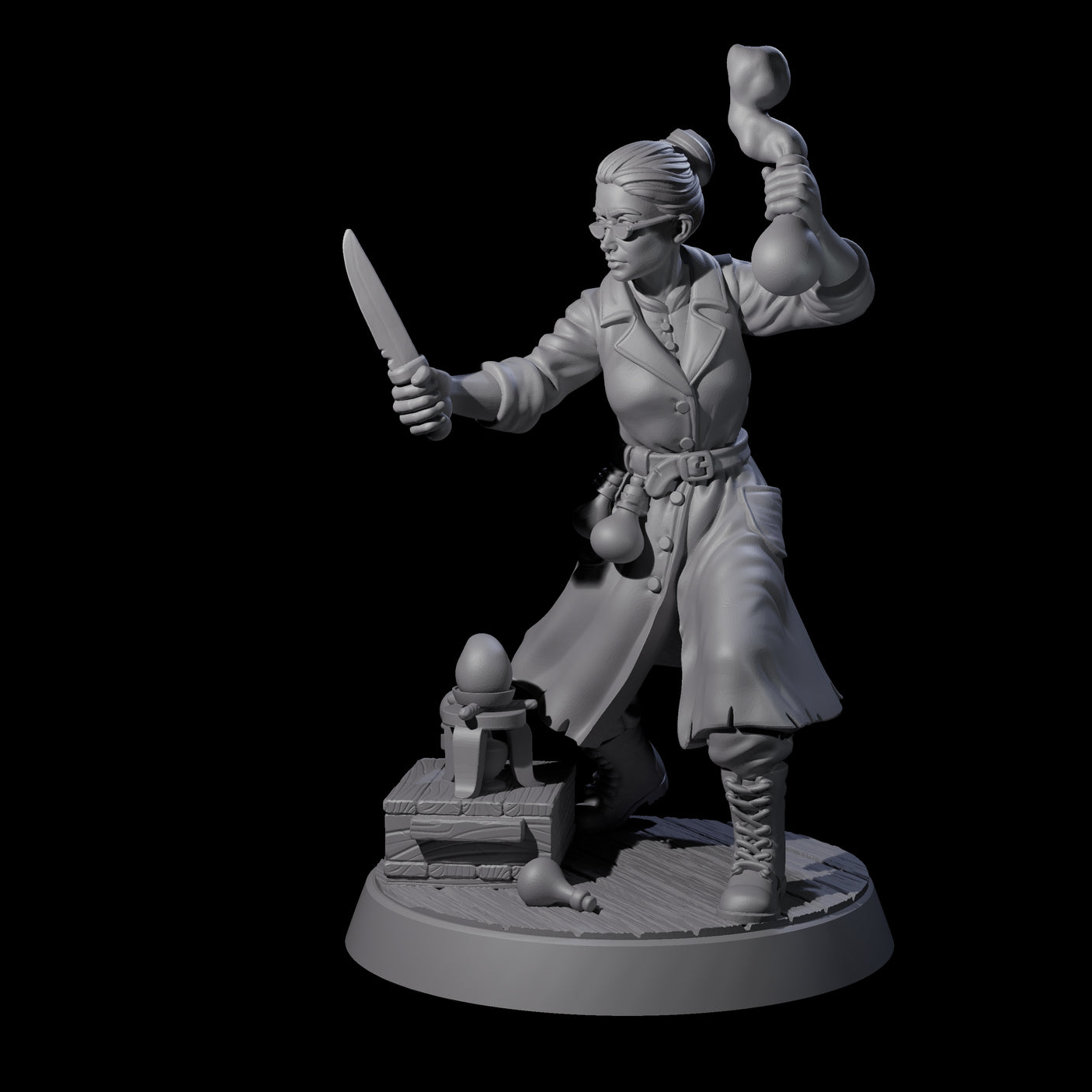 Mixing A Brew Human Investigator Miniature for Dungeons and Dragons, Pathfinder or other TTRPGs