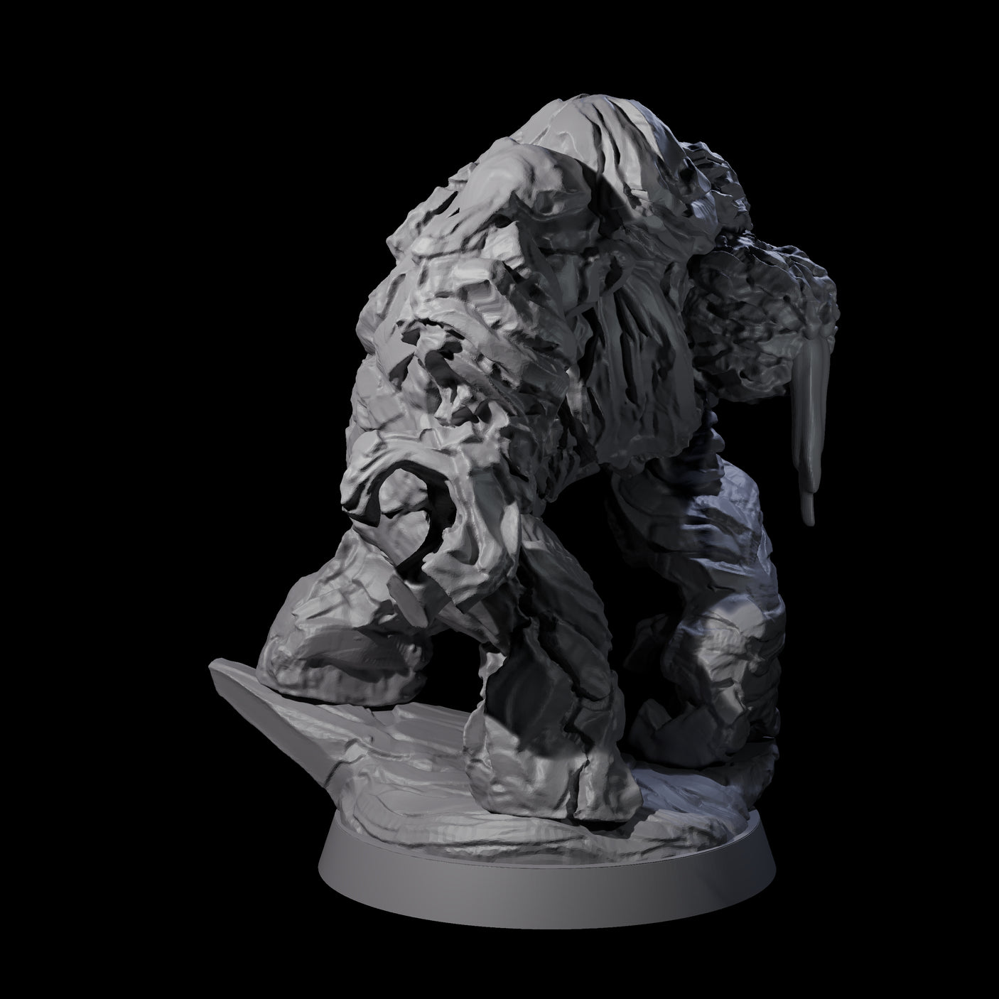 Molten Fire Elemental Vulcanite B Miniature for Dungeons and Dragons, Pathfinder or other TTRPGs