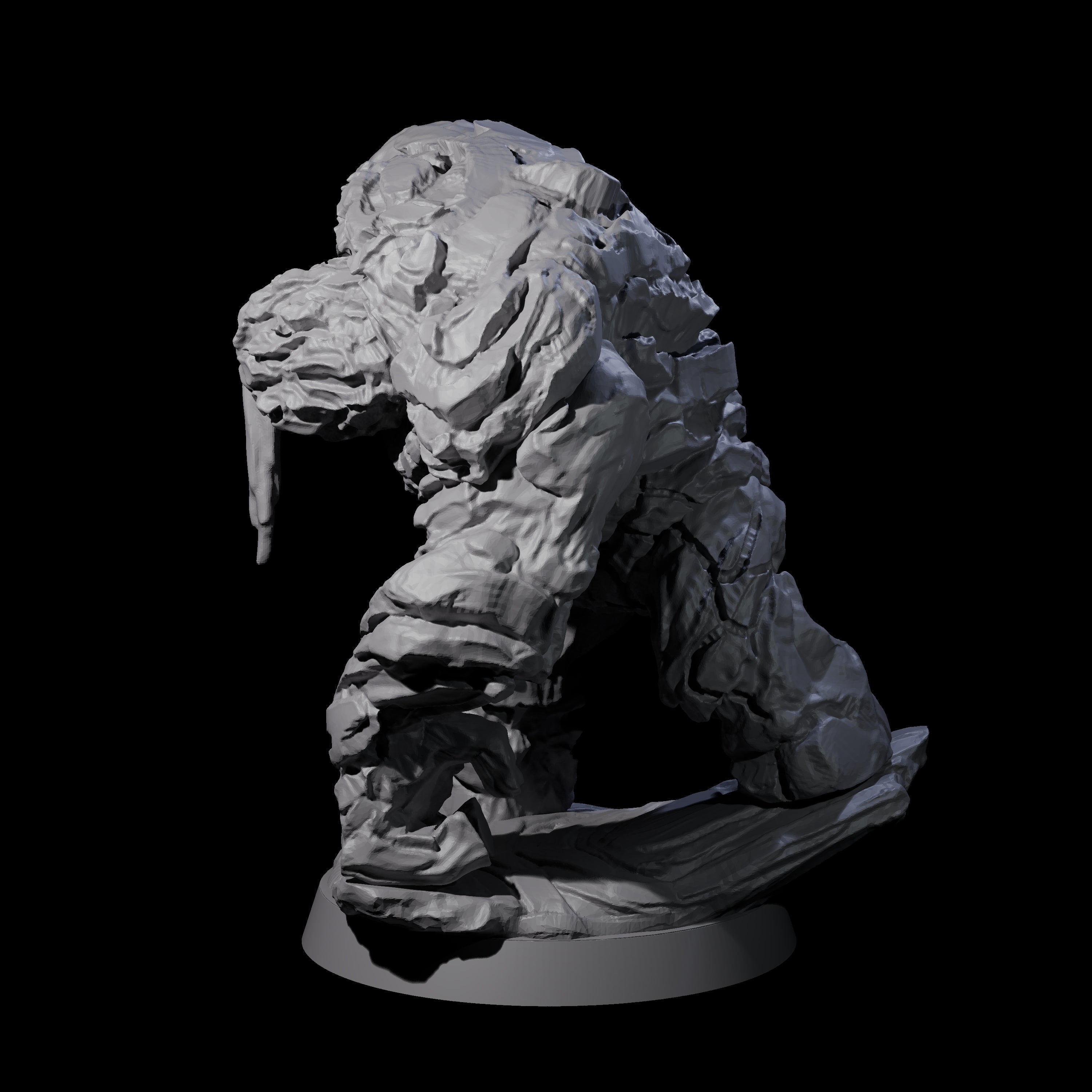 Molten Fire Elemental Vulcanite B Miniature for Dungeons and Dragons, Pathfinder or other TTRPGs