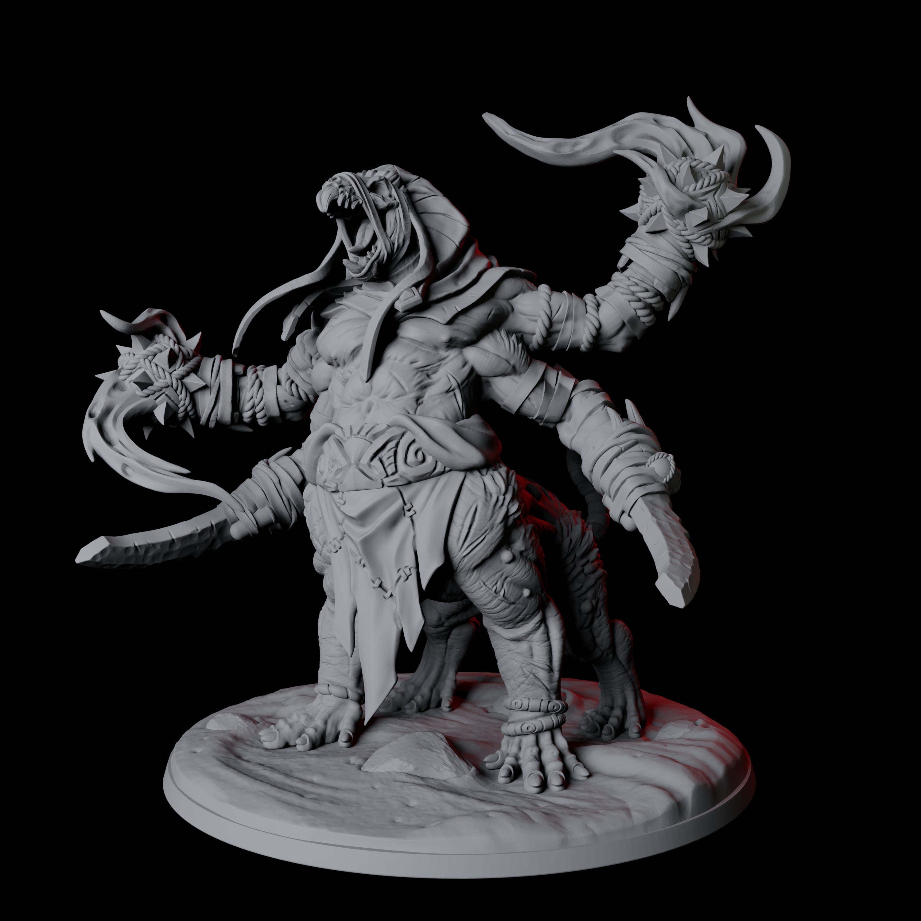 Monstrous Ratfolk Abomination Miniature for Dungeons and Dragons, Pathfinder or other TTRPGs