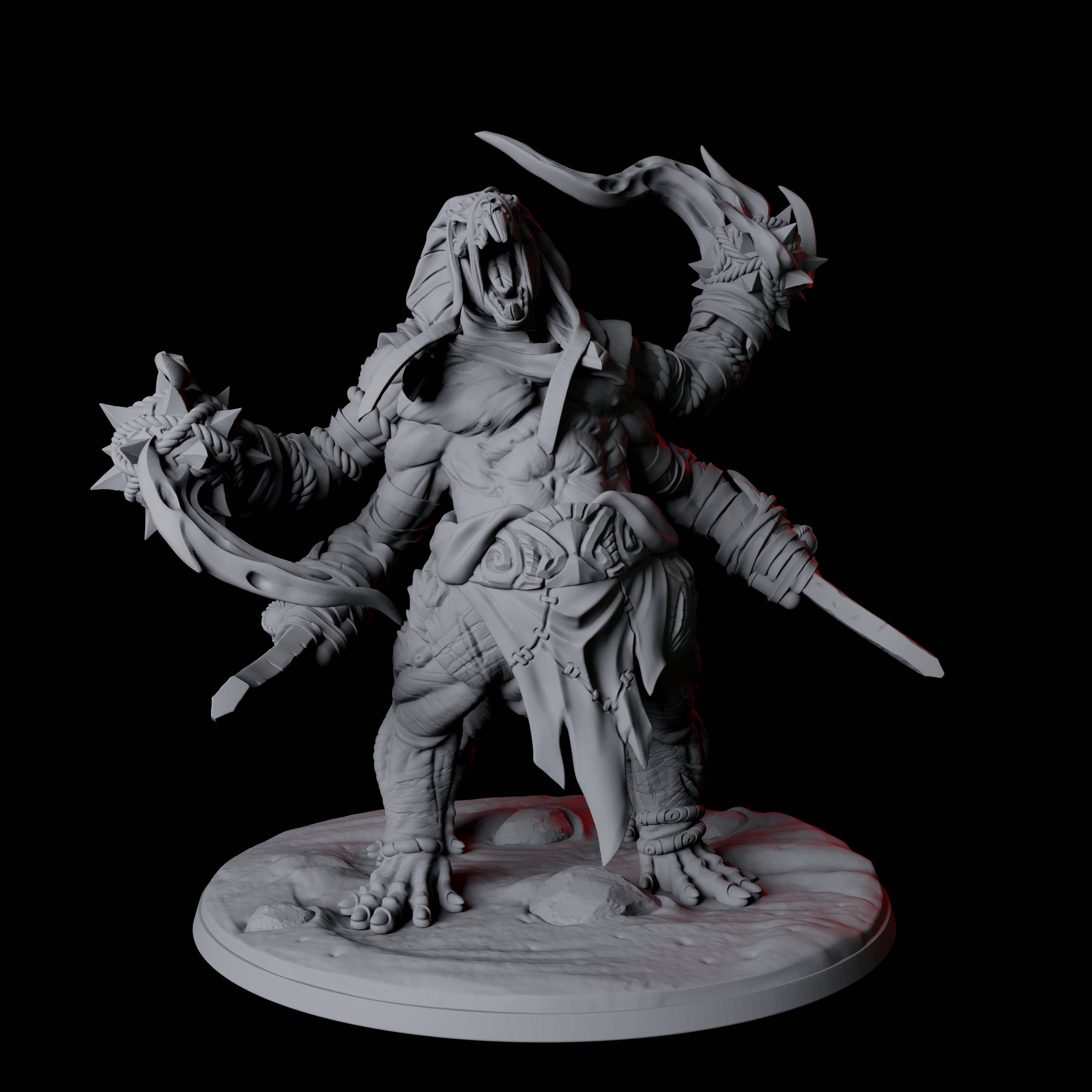 Monstrous Ratfolk Abomination Miniature for Dungeons and Dragons, Pathfinder or other TTRPGs