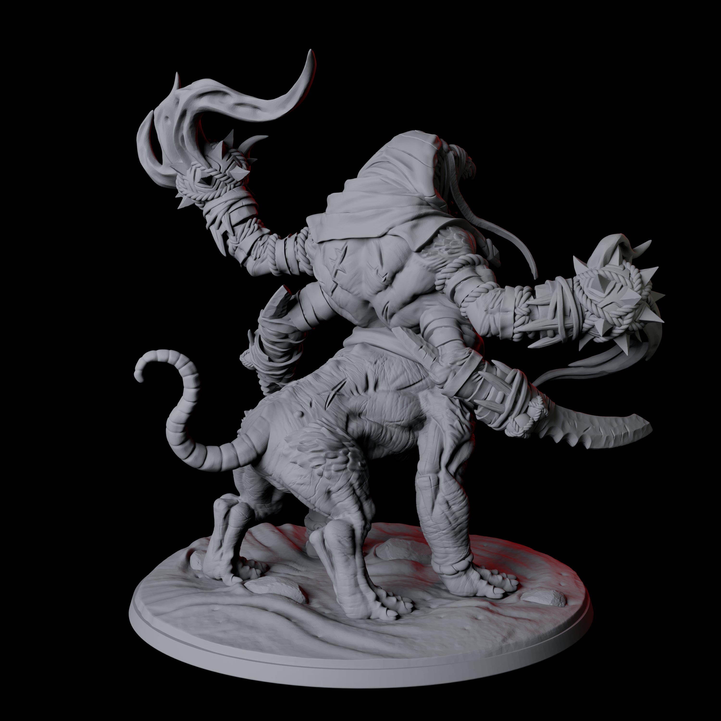 Monstrous Ratfolk Abomination Miniature for Dungeons and Dragons, Pathfinder or other TTRPGs