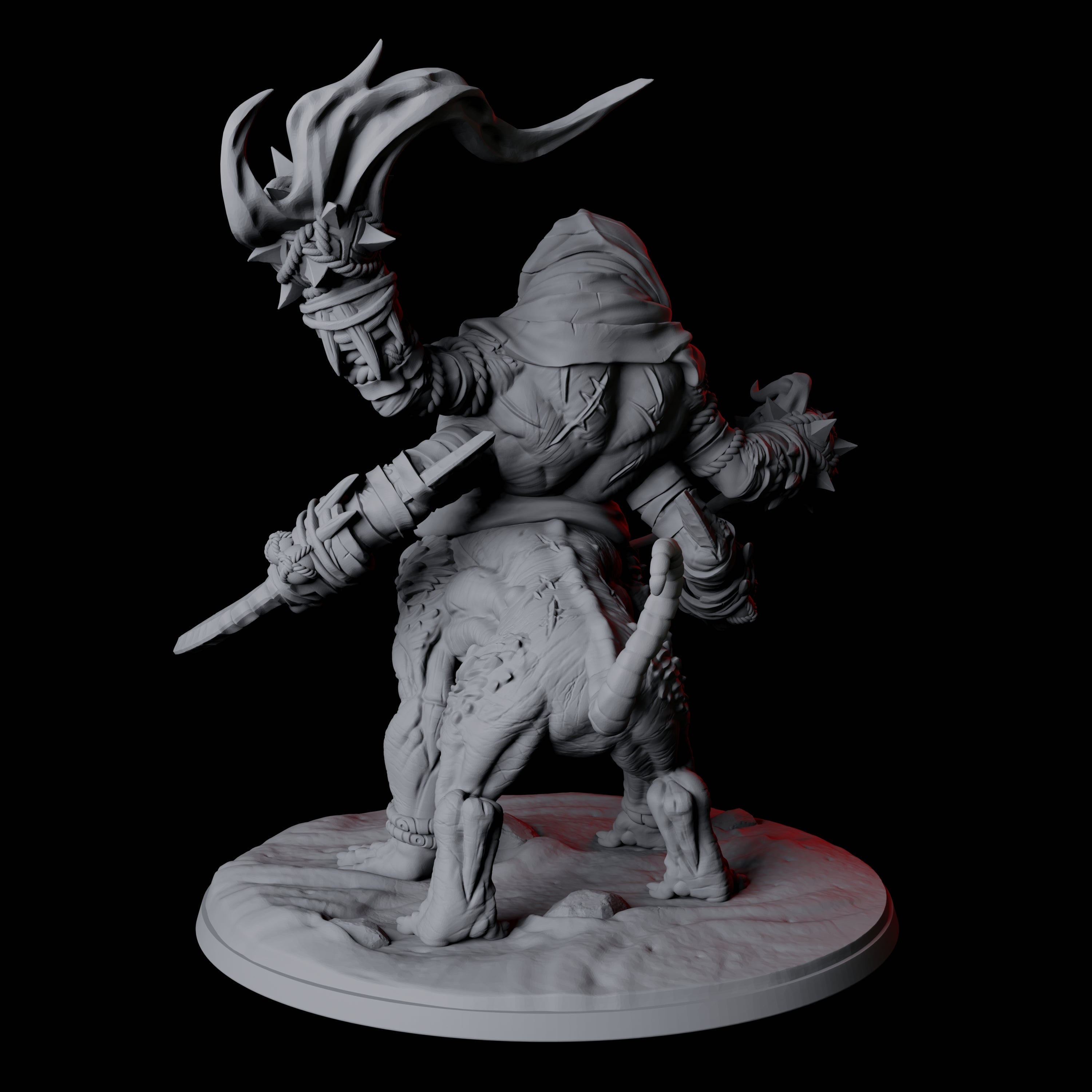 Monstrous Ratfolk Abomination Miniature for Dungeons and Dragons, Pathfinder or other TTRPGs