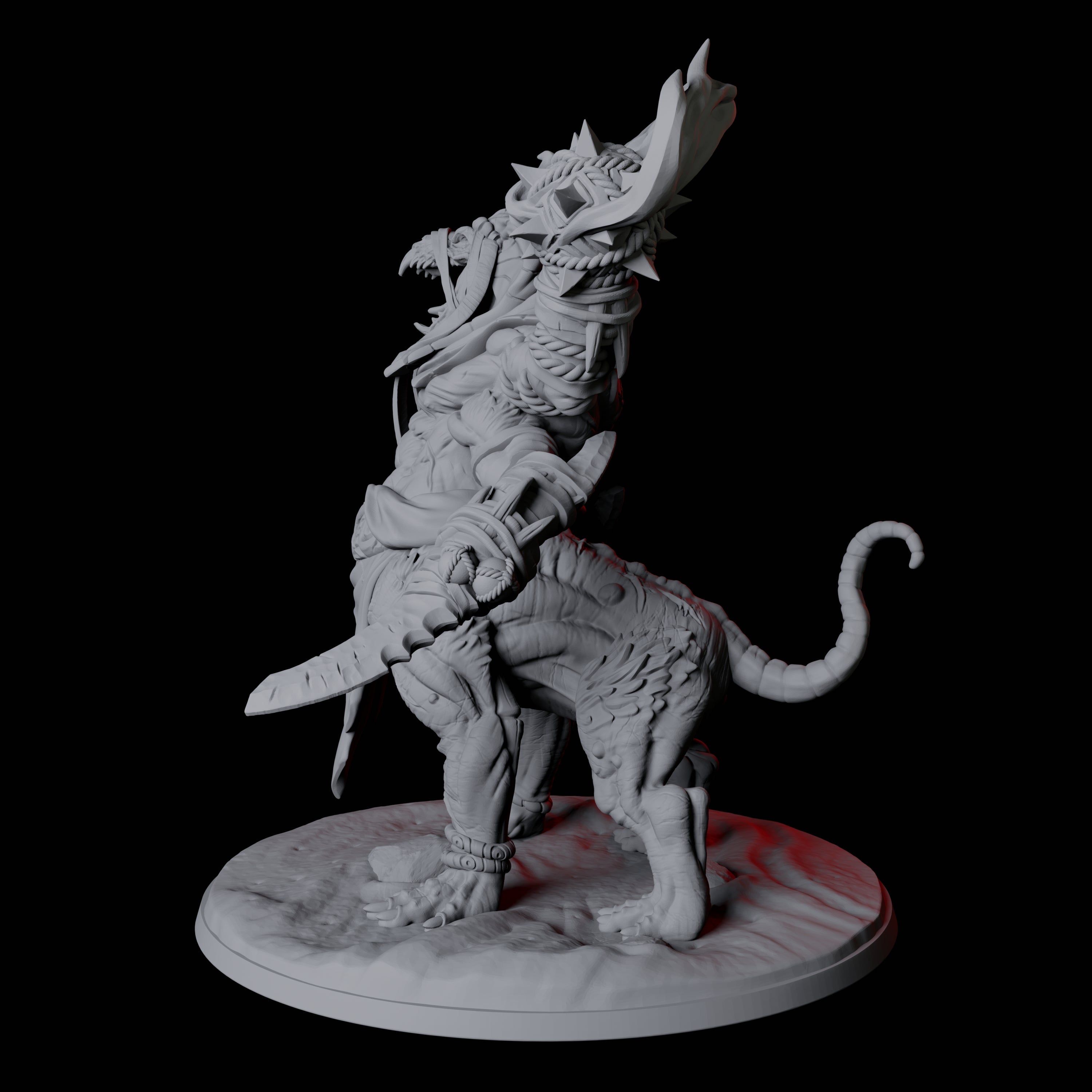 Monstrous Ratfolk Abomination Miniature for Dungeons and Dragons, Pathfinder or other TTRPGs